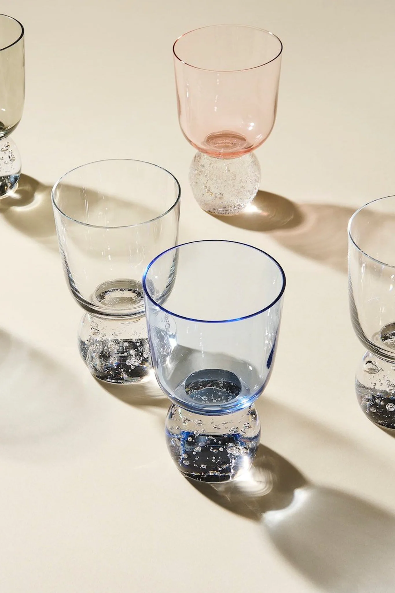 Clear Hand-Blown Bubble Glass Tumbler (Set of 2) - Image 2