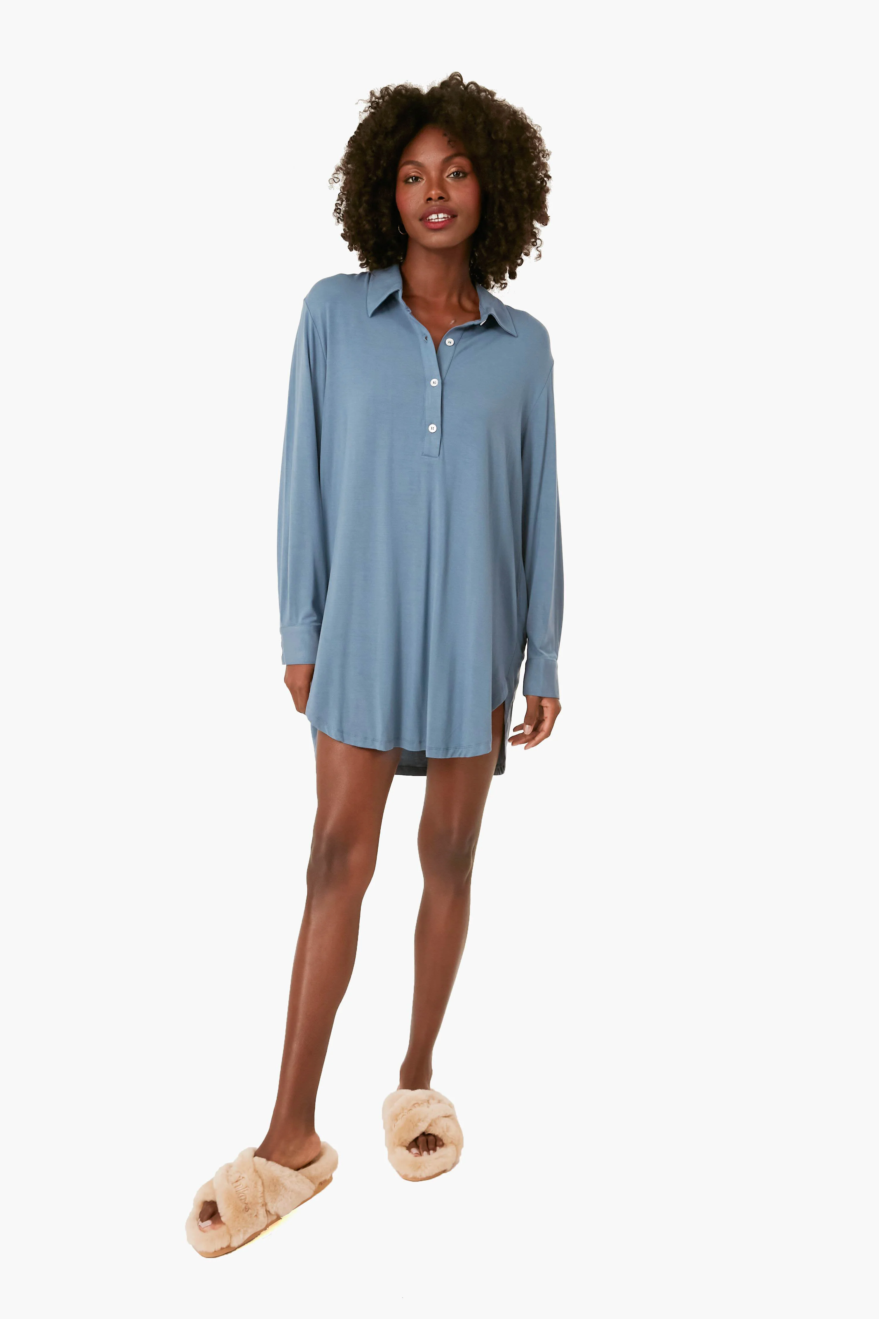 Coastal Blue Gisele Boyfriend Sleepshirt - Image 2