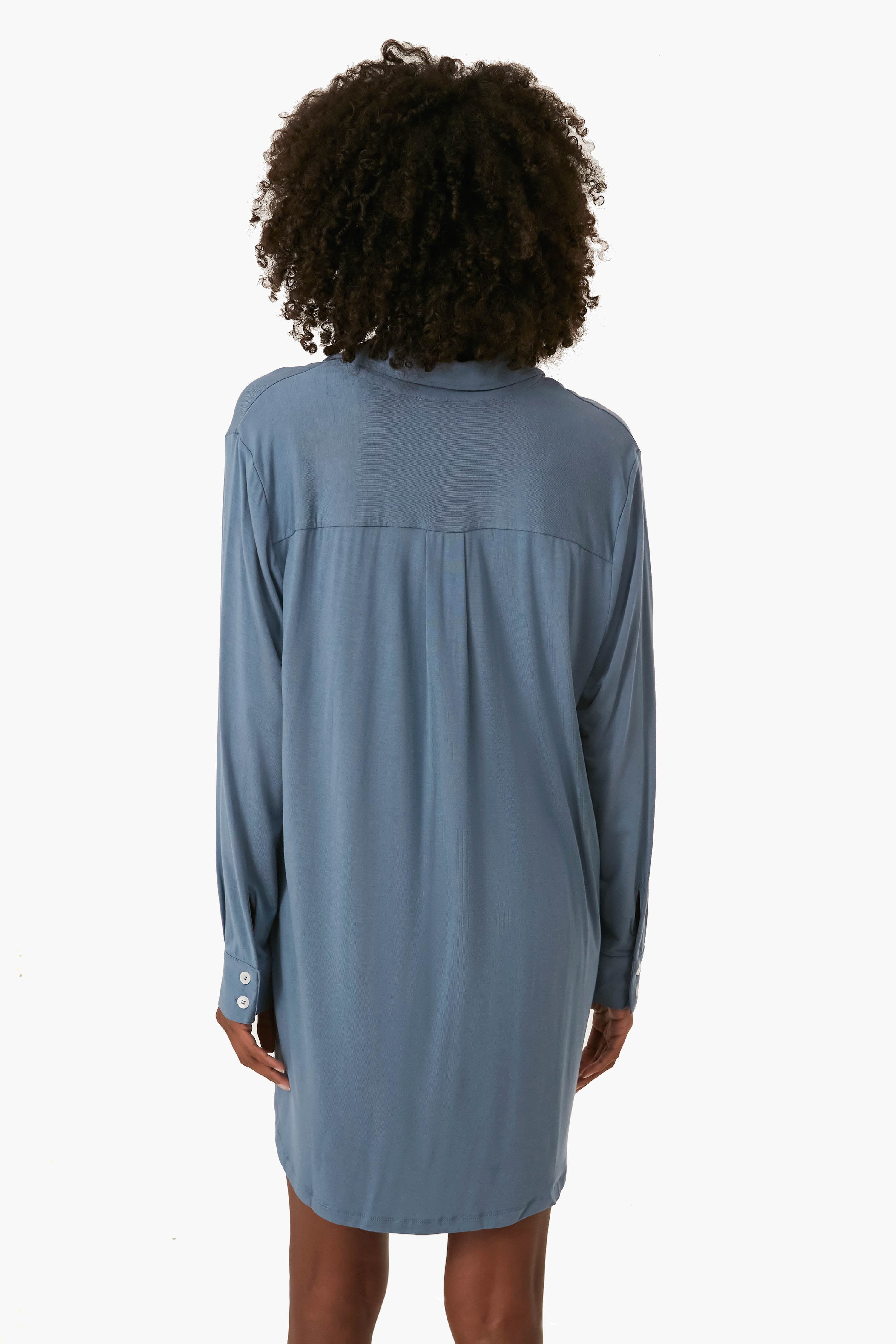 Coastal Blue Gisele Boyfriend Sleepshirt - Image 4