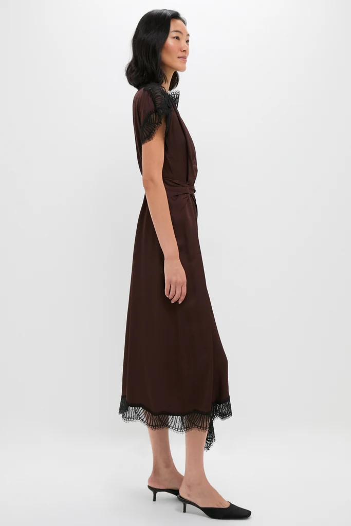 Cocoa and Black Luna Midi Dress - Image 3