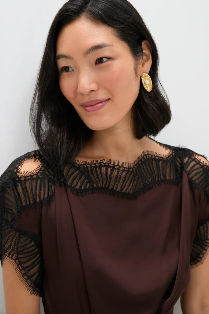 Cocoa and Black Luna Midi Dress - Image 5