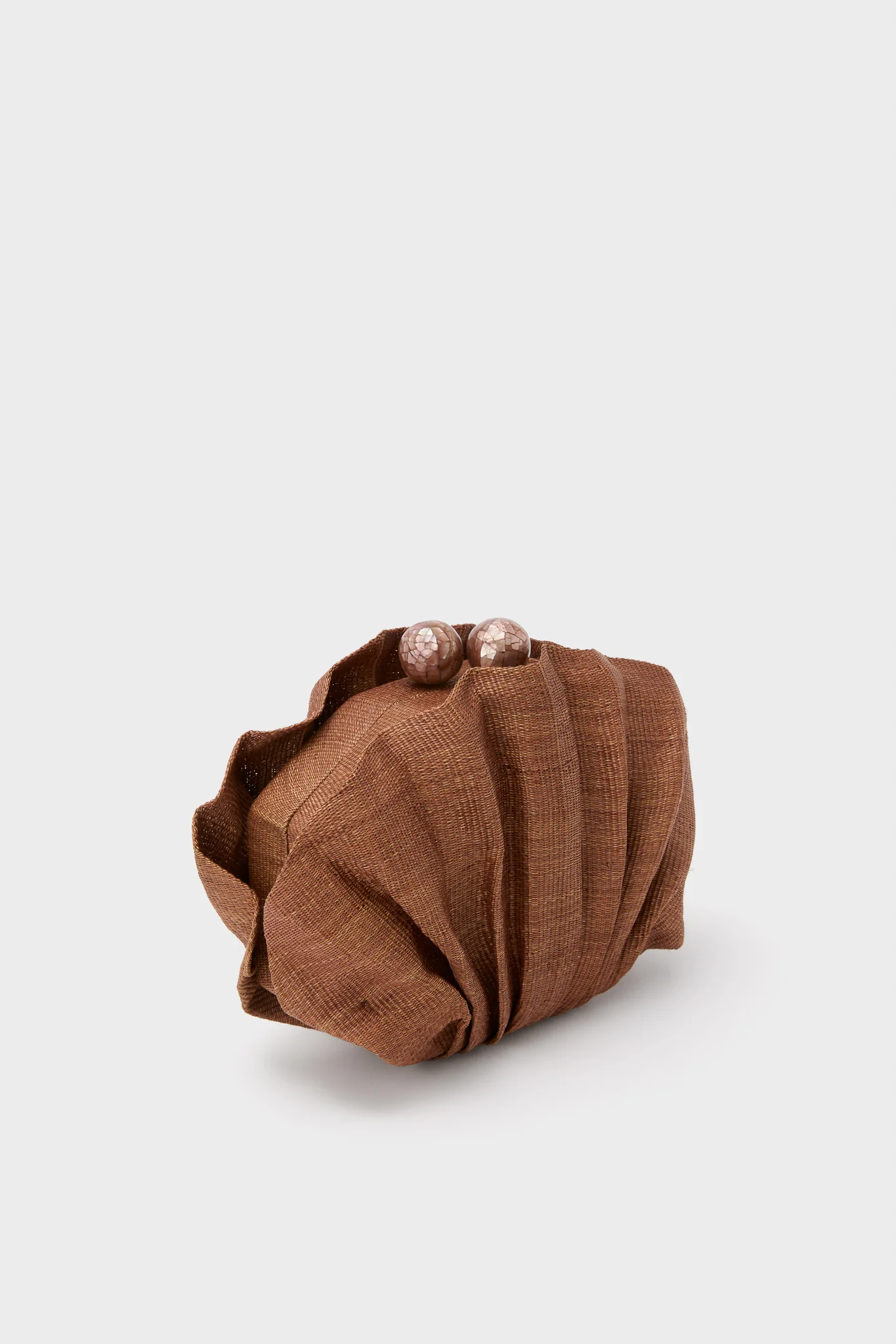 Cocoa Origami Scallop Clutch - Image 6
