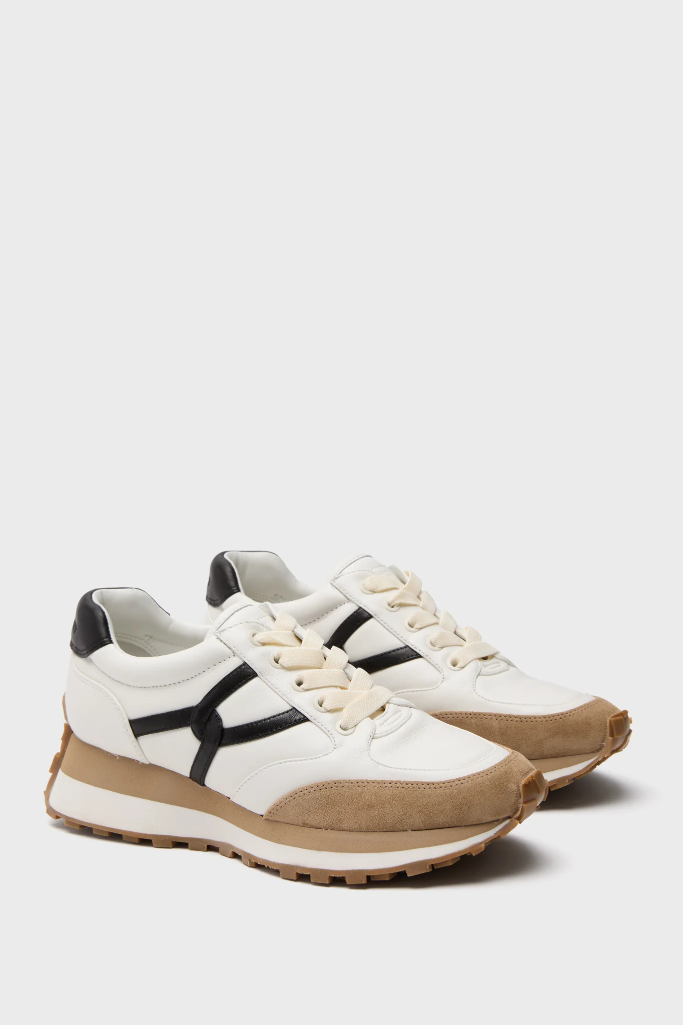 Coconut and Black Valentina Sneakers - Image 4