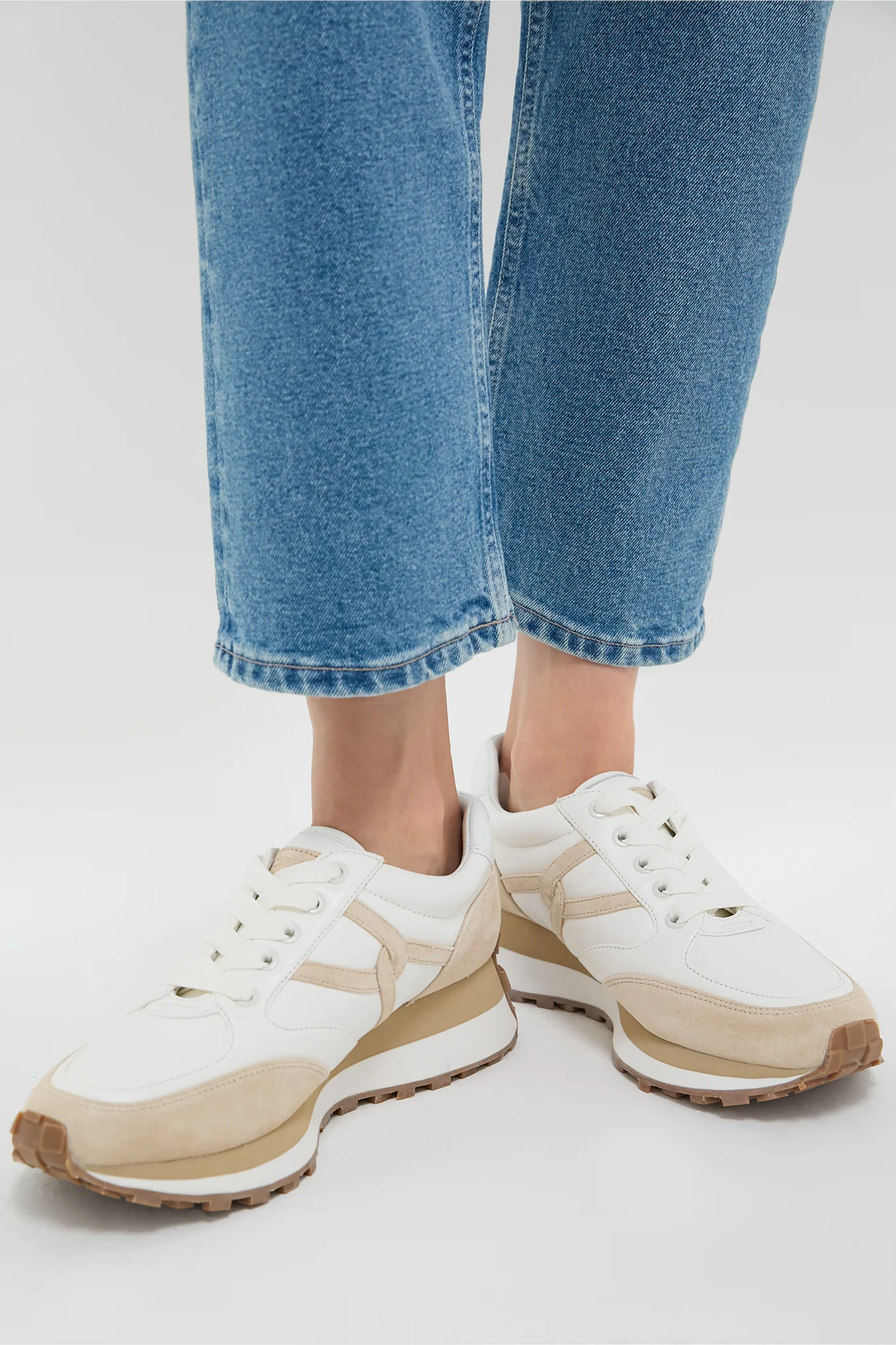 Coconut and Ecru Valentina Sneakers - Image 2