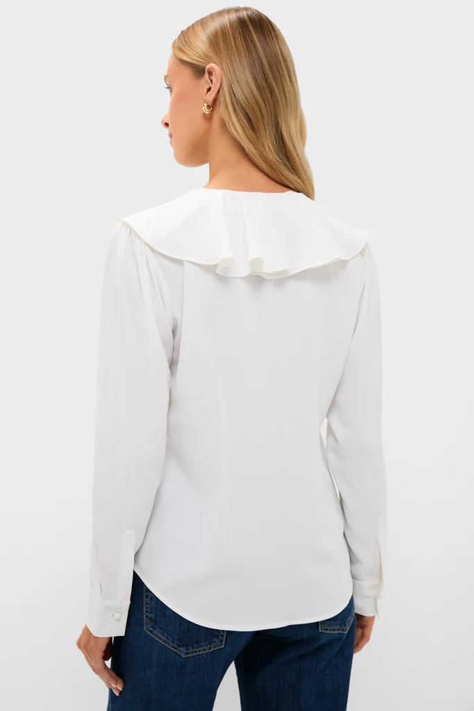 Coconut Ruffle Eileen Button Down Shirt - Image 3