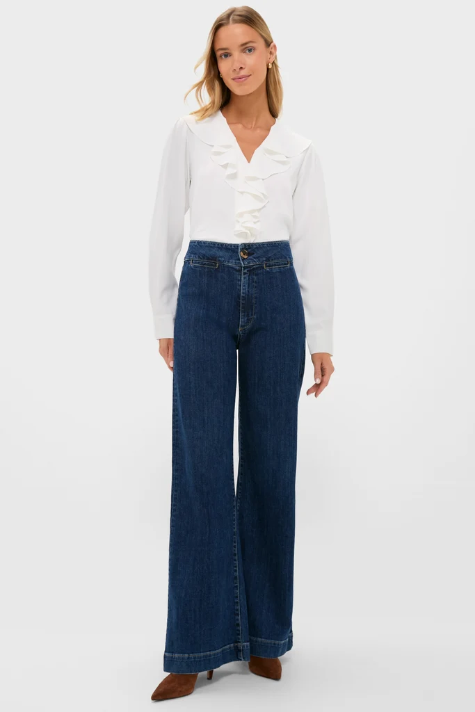 Coconut Ruffle Eileen Button Down Shirt - Image 5