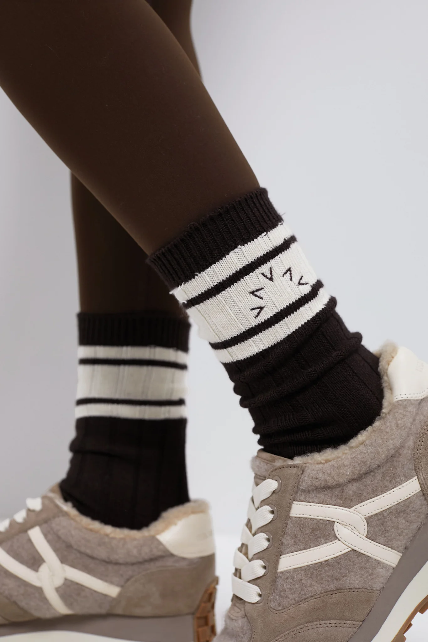 Coffee Bean Malissa Plush Wide Rib Sock - Image 3