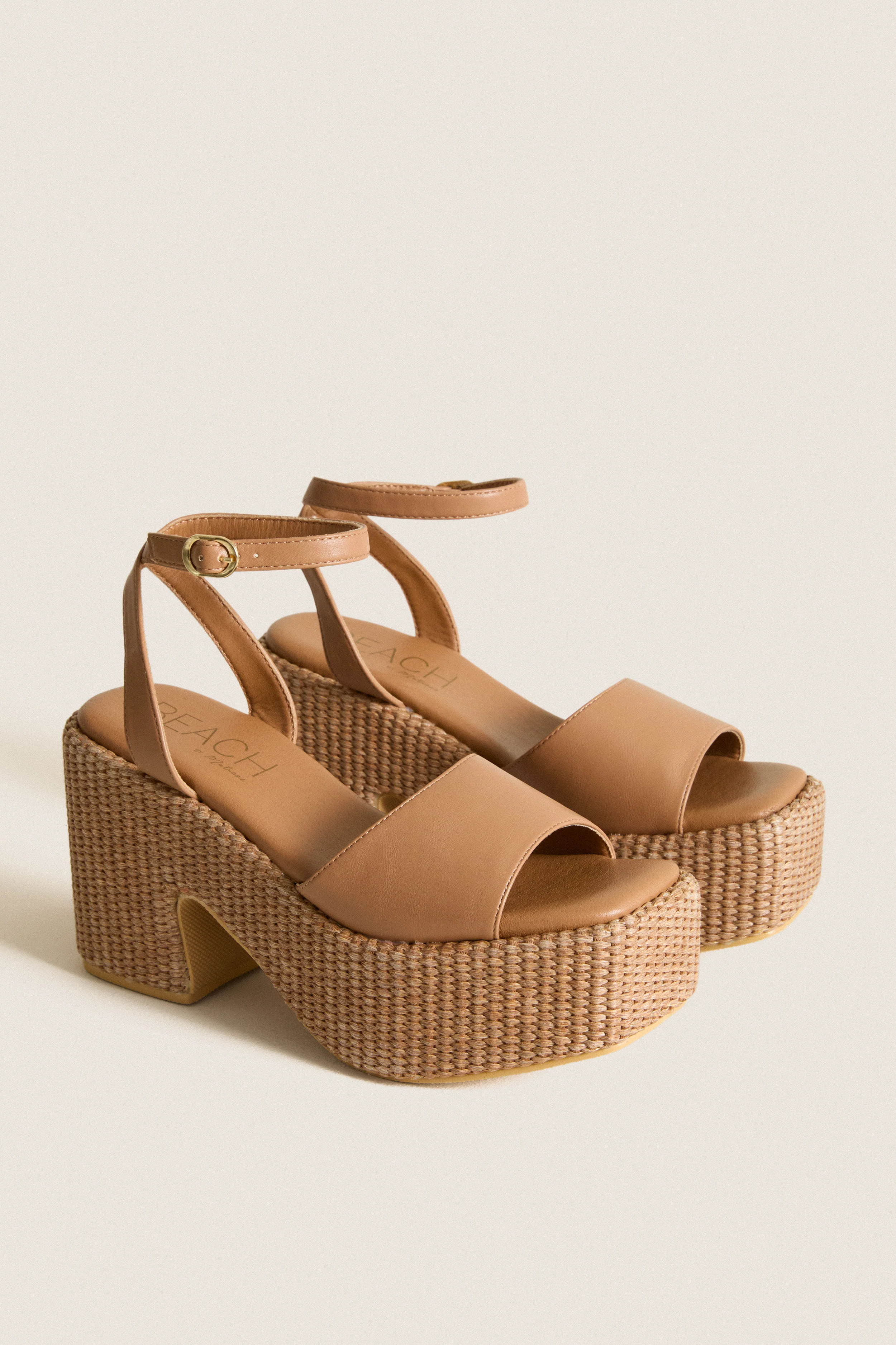 Cognac Arden Platform Heels - Image 4