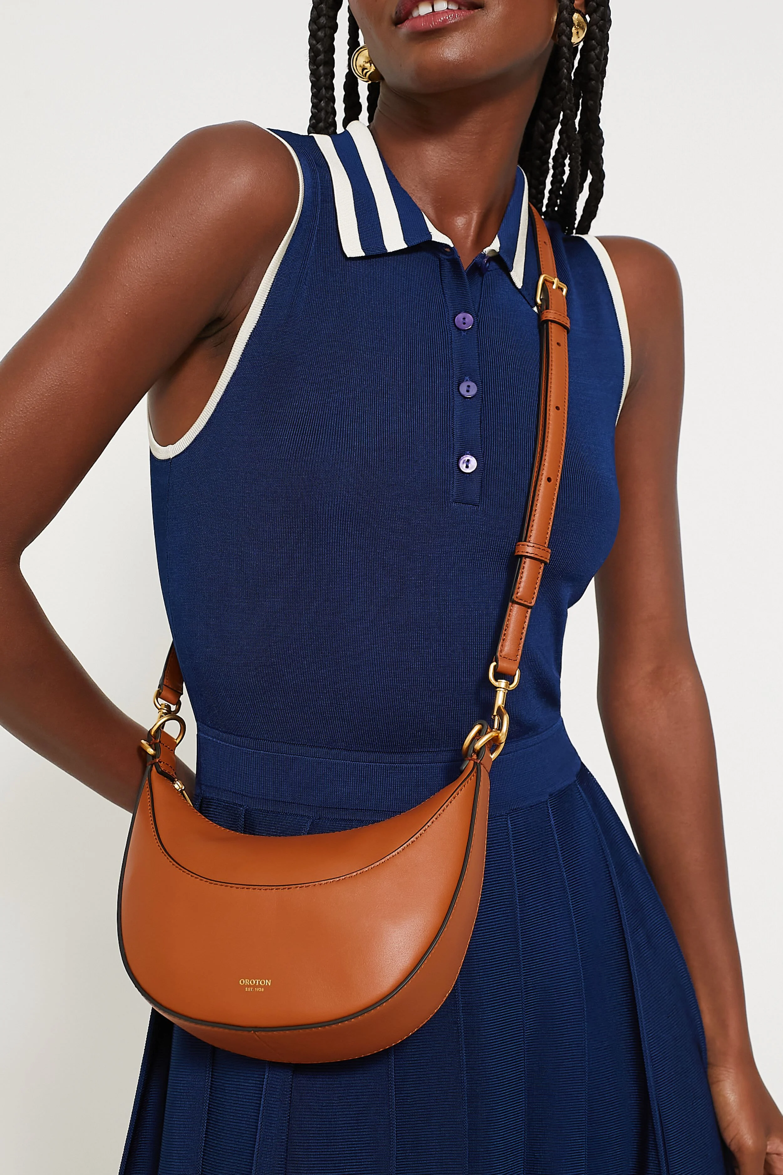Cognac Florence Small Shoulder Bag - Image 4
