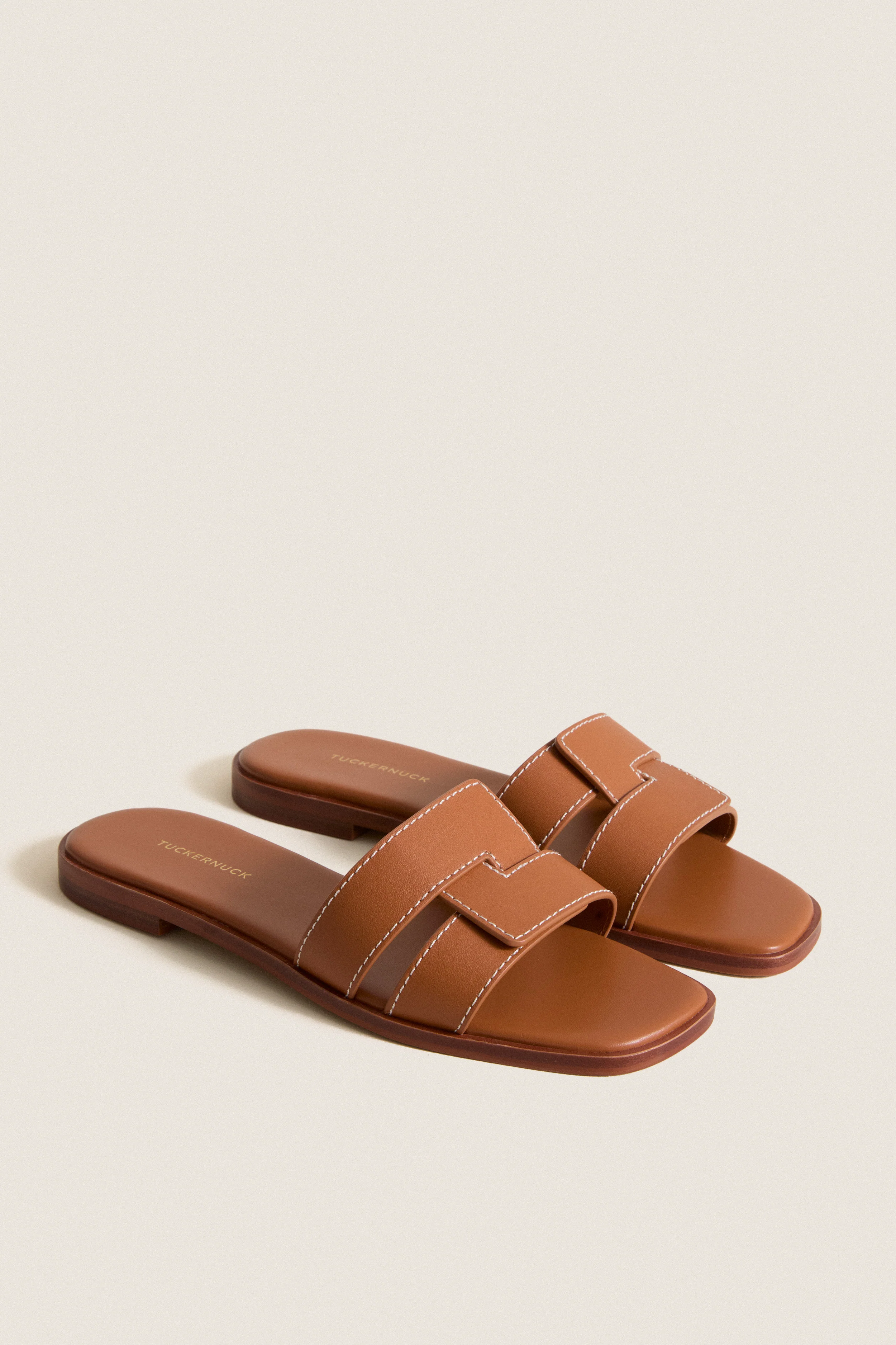 Cognac Leather Muse Sandals - Image 5