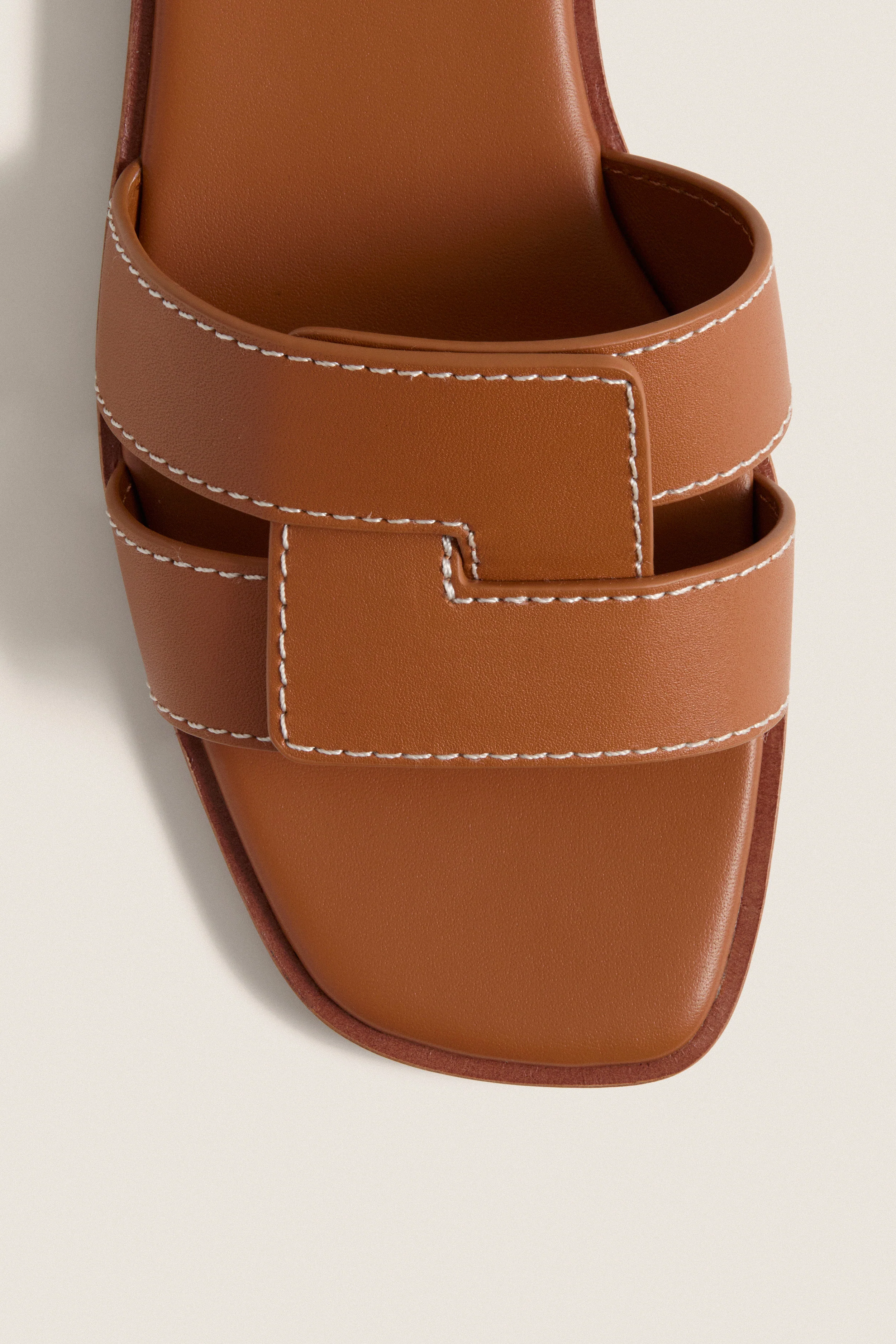 Cognac Leather Muse Sandals - Image 6