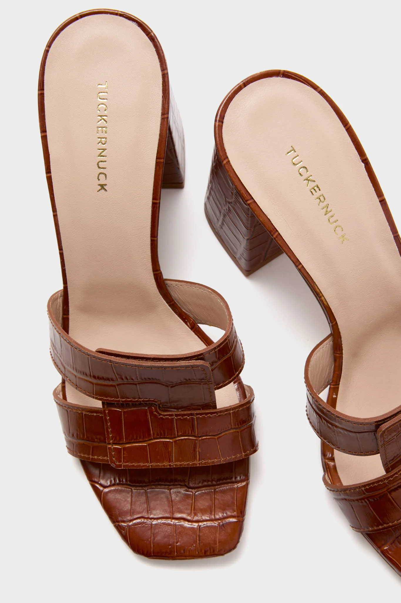 Cognac Muse Block Heels - Image 5