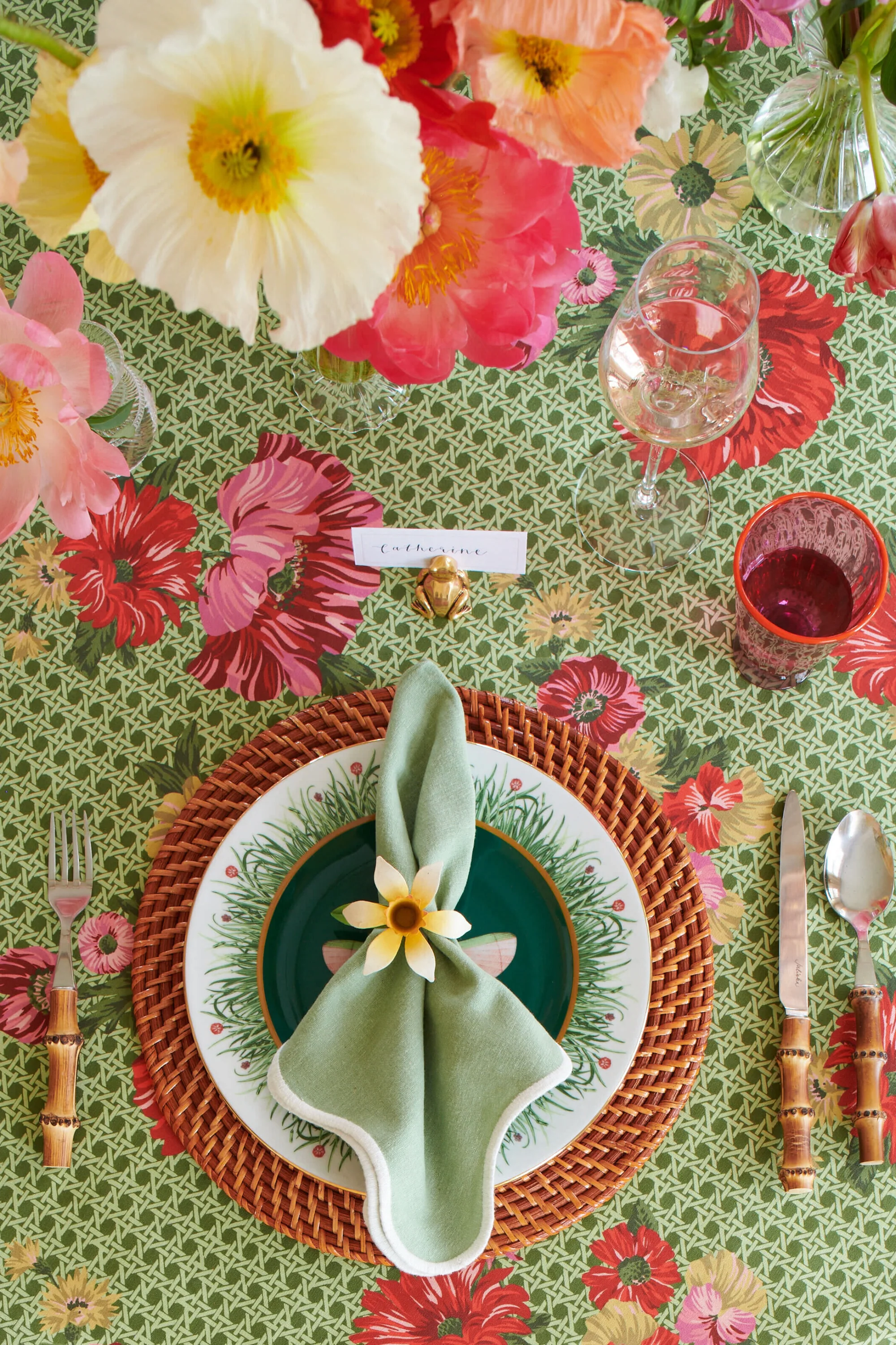 Cognac Rattan Woven Placemats (Set of 4) - Image 3