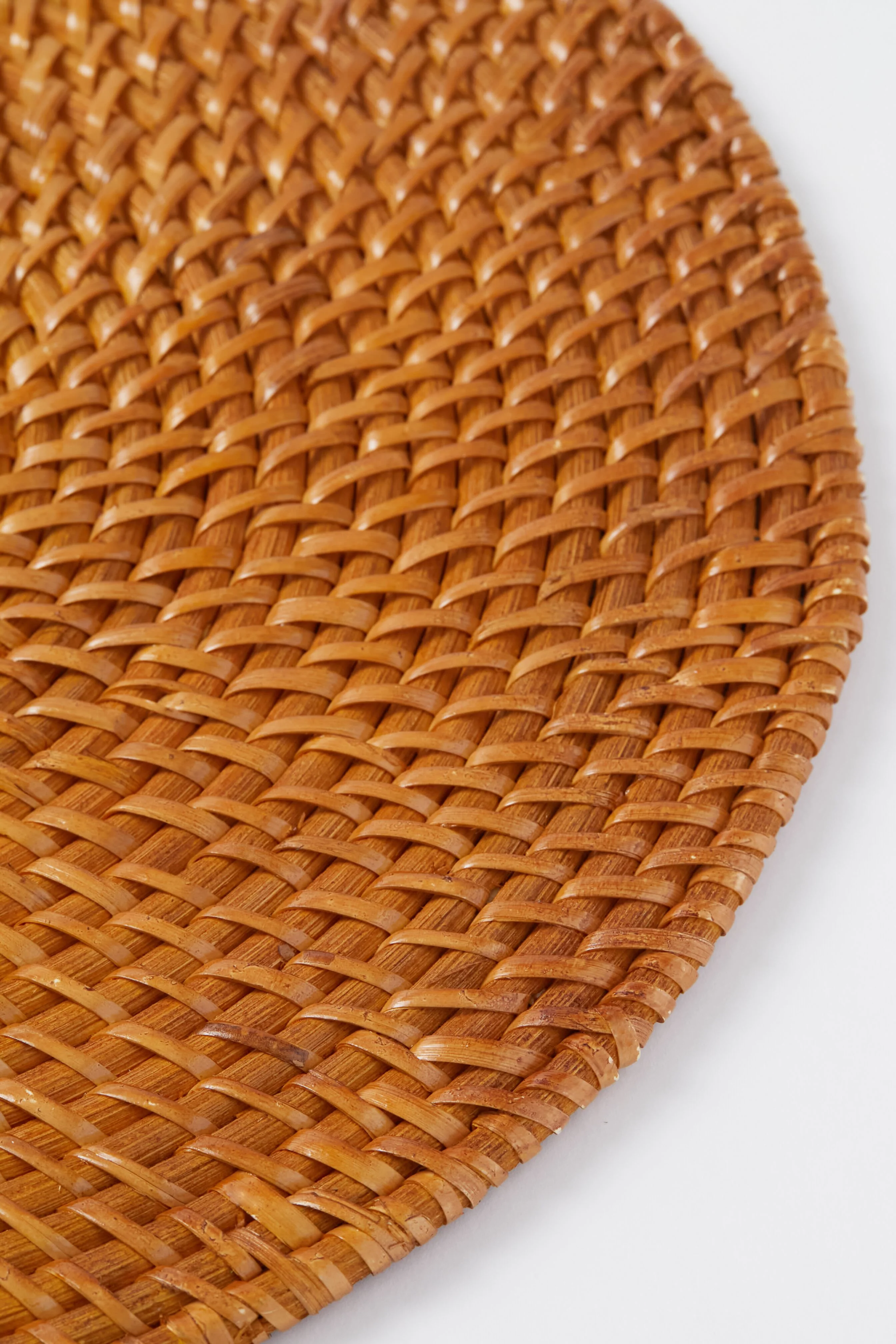 Cognac Rattan Woven Placemats (Set of 4) - Image 4
