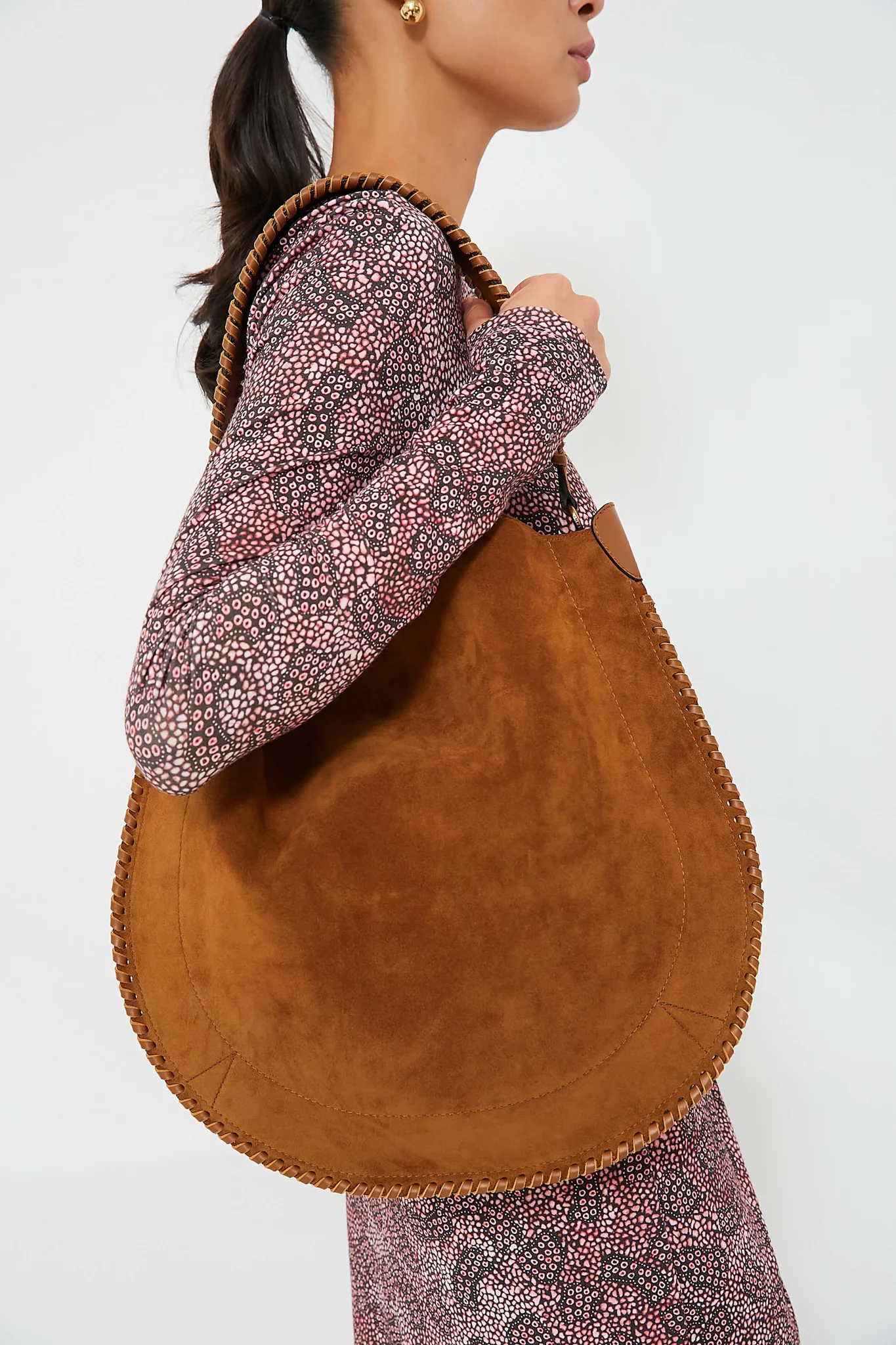 Cognac Soft Suede Oskan Hobo - Image 3