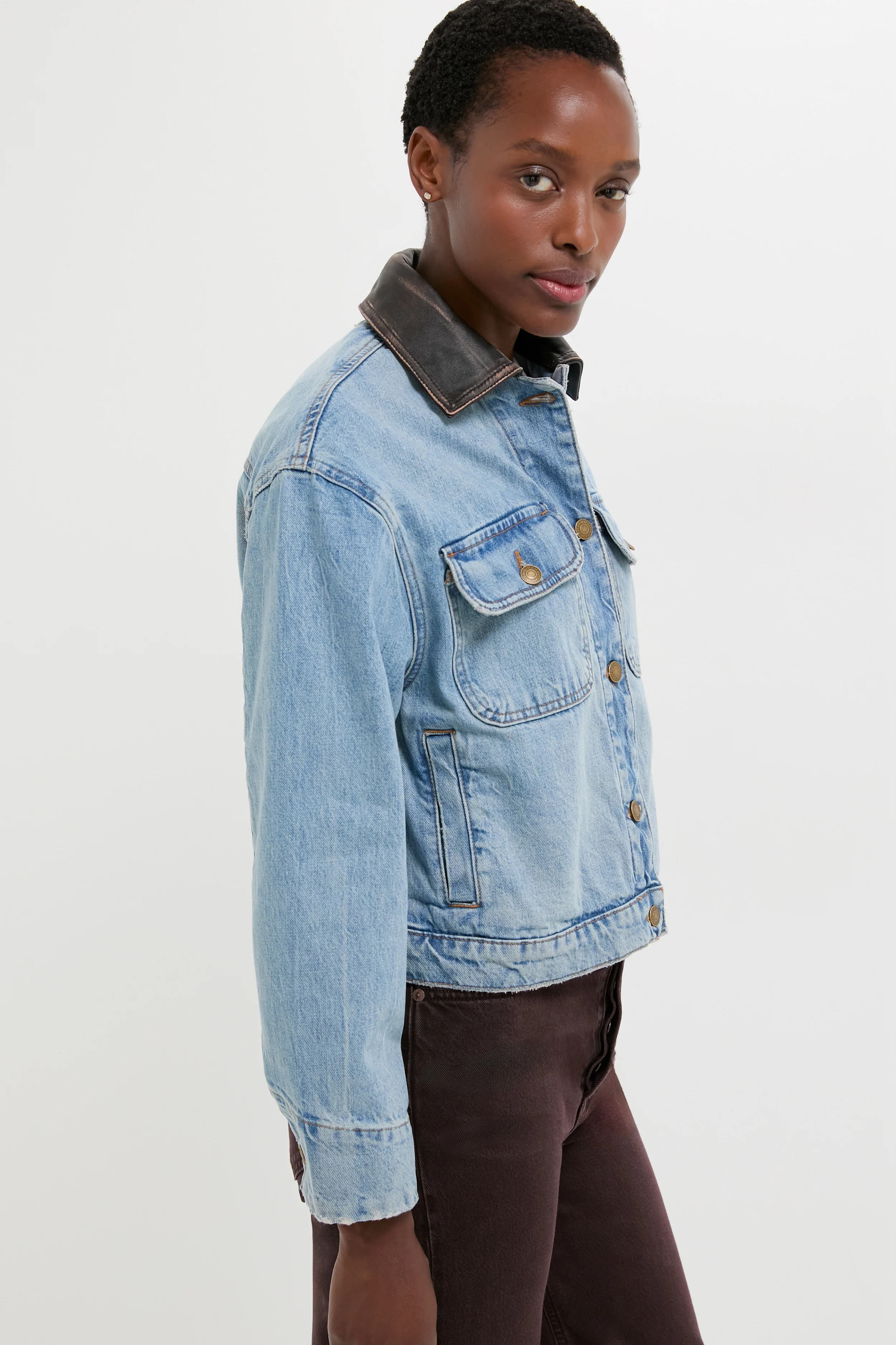 Coney Island Philoh Cropped Denim Jacket - Image 3