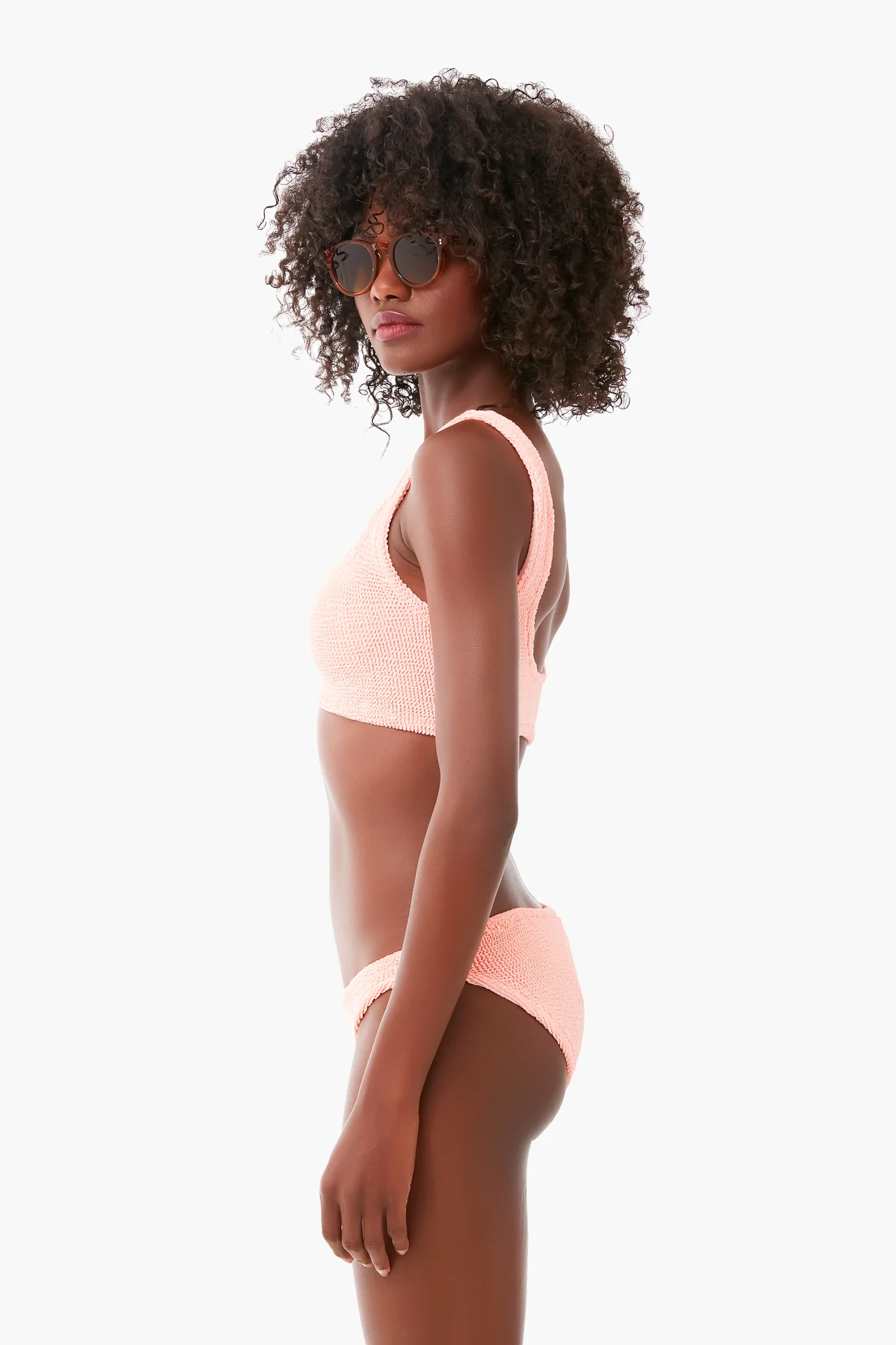 Coral Cropped Bikini - Image 3