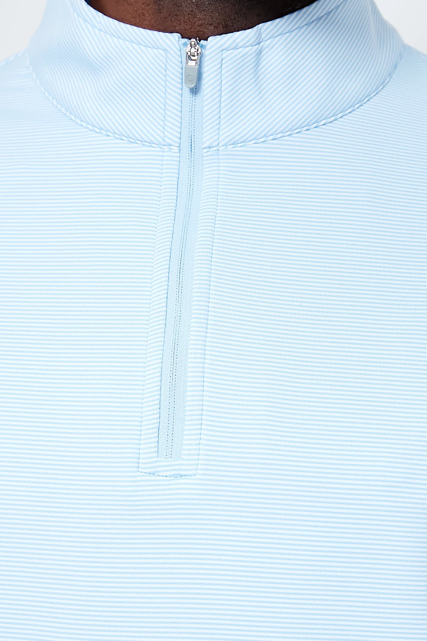 Cottage Blue Perth Sugar Stripe Performance Quarter-Zip - Image 2