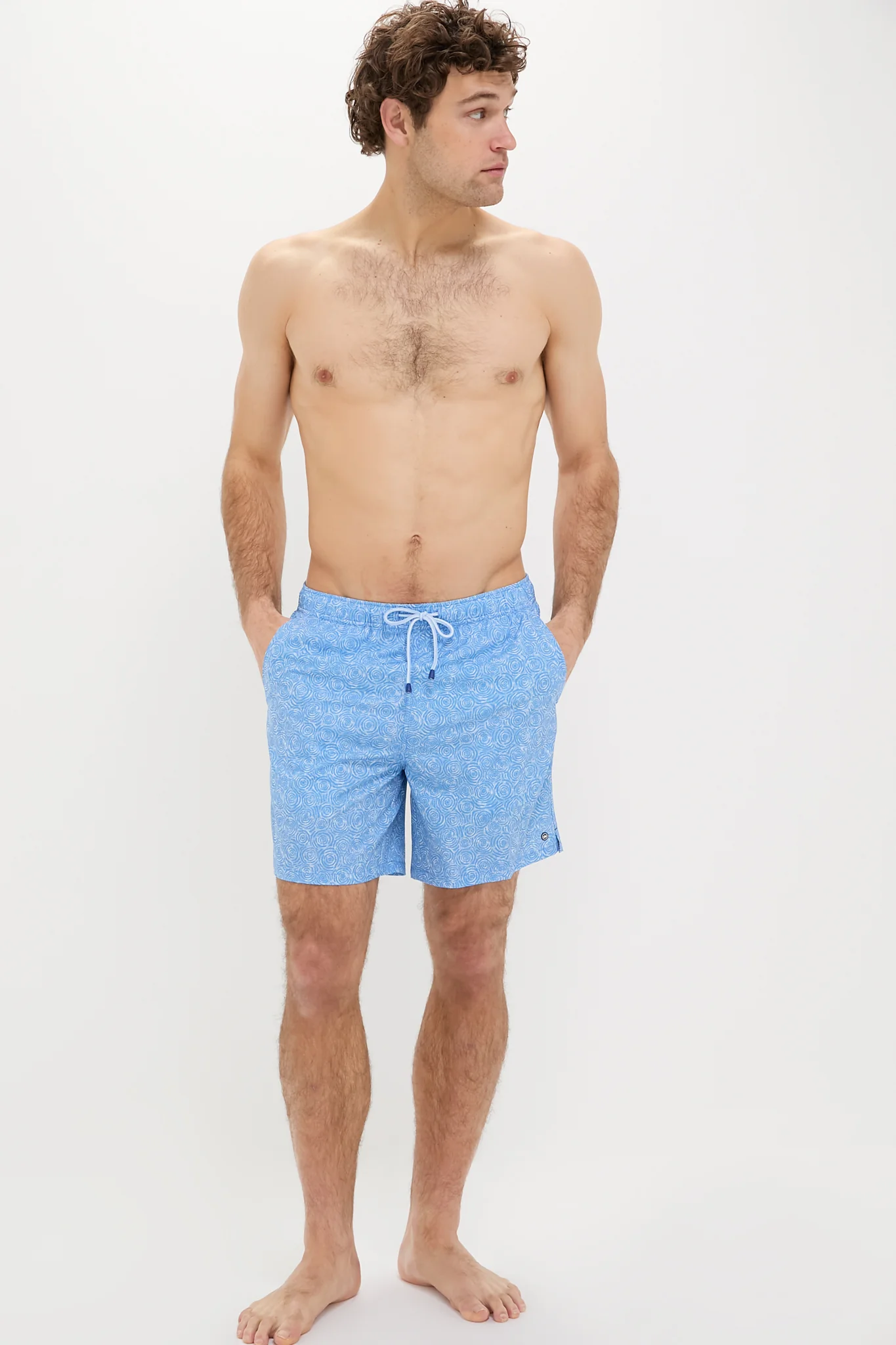 Cottage Blue Ripple Effect Swim Trunks - Image 3