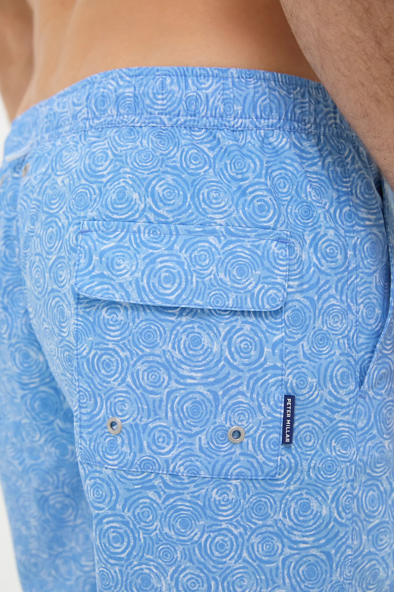 Cottage Blue Ripple Effect Swim Trunks - Image 5