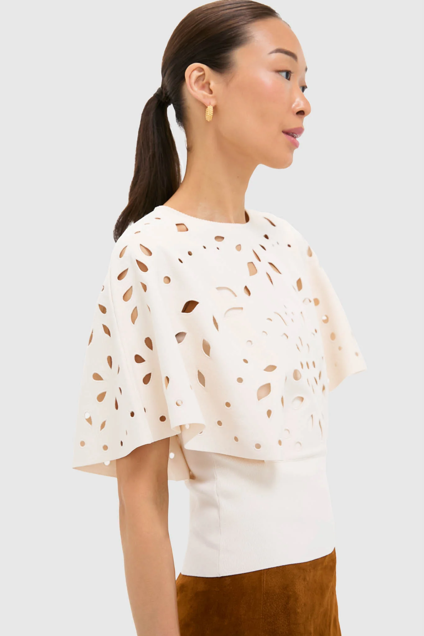 Cowrie Josie Cape Sleeve Knit Top - Image 3