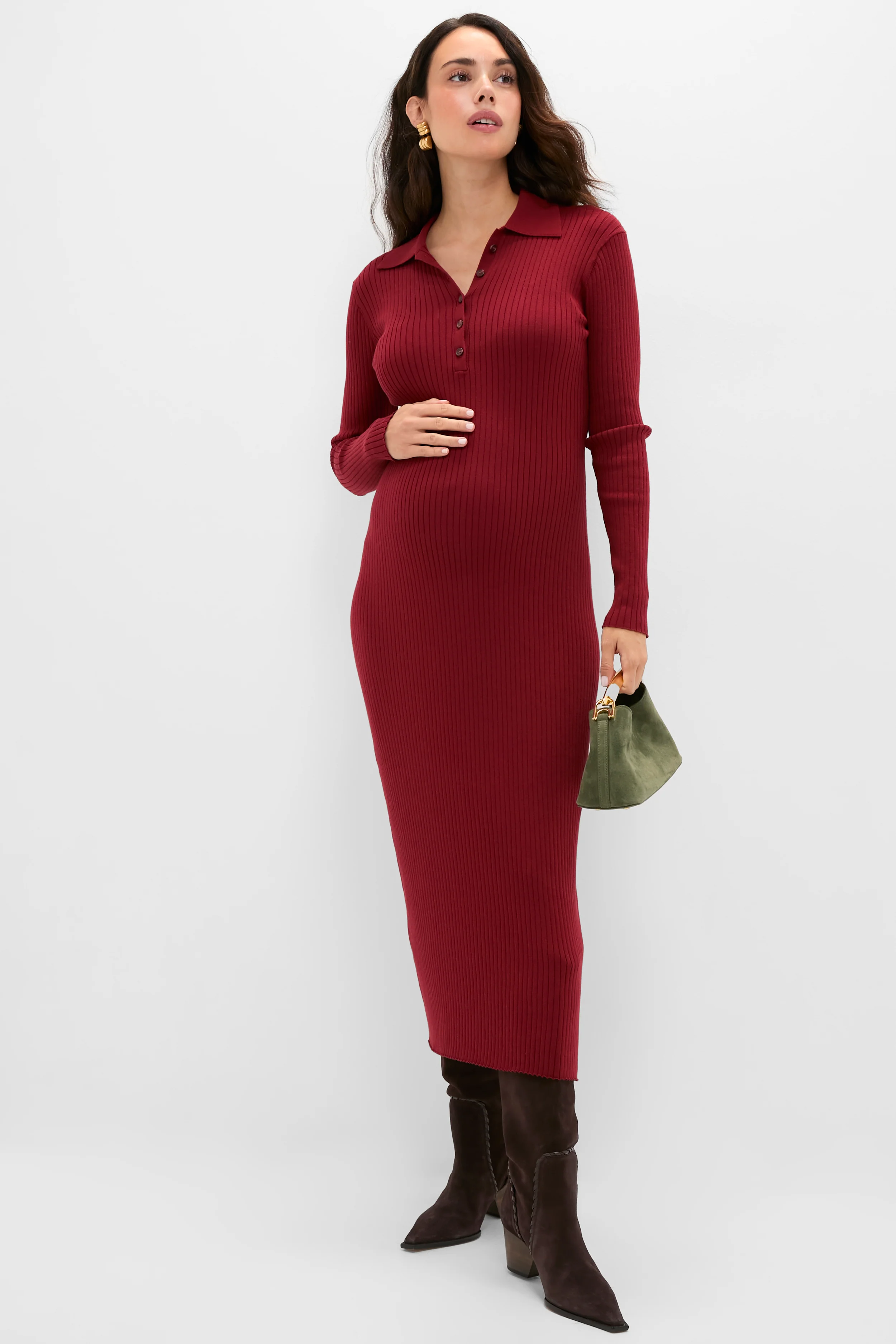 Cranberry Averie Polo Rib Sweater Dress - Image 2