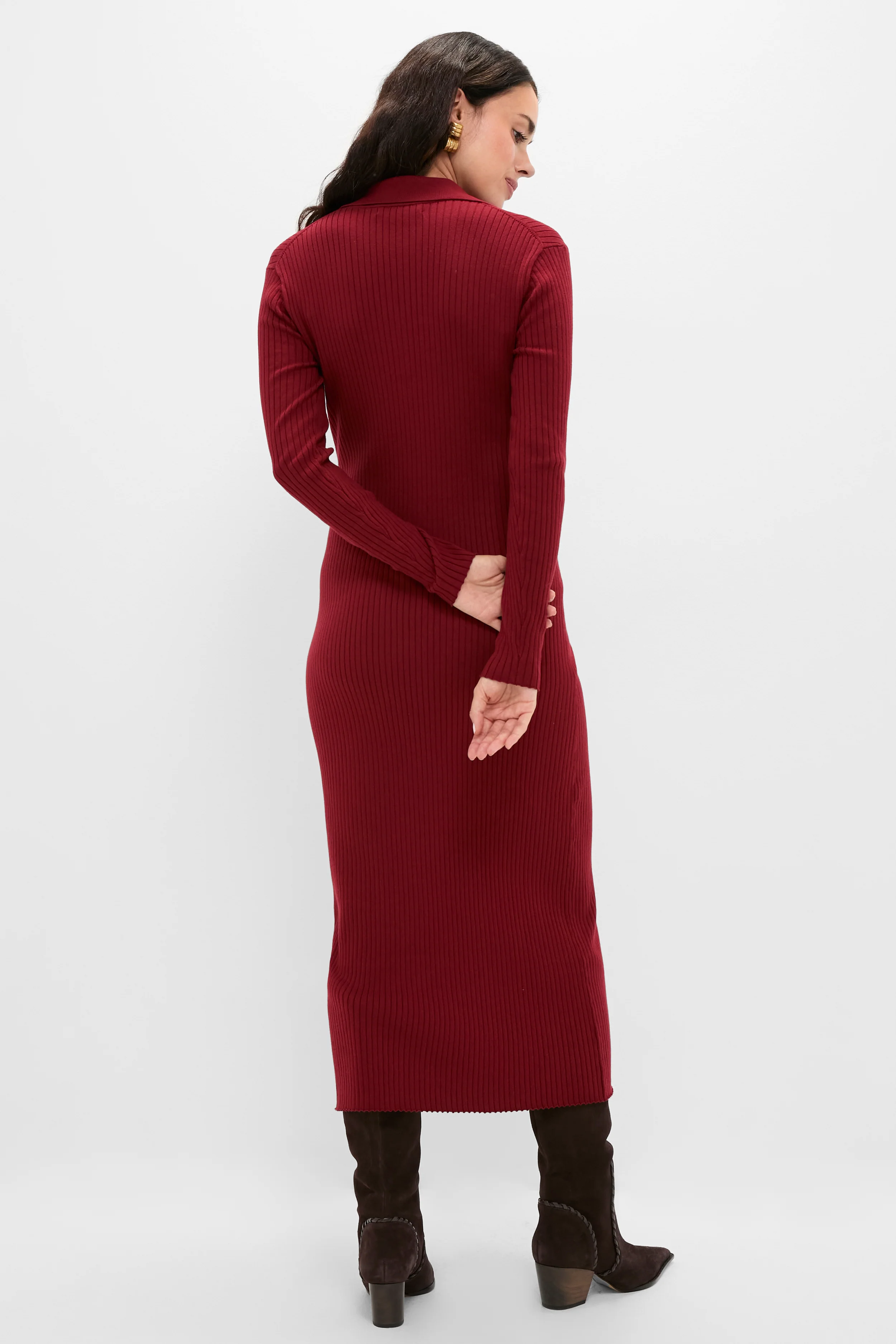 Cranberry Averie Polo Rib Sweater Dress - Image 4