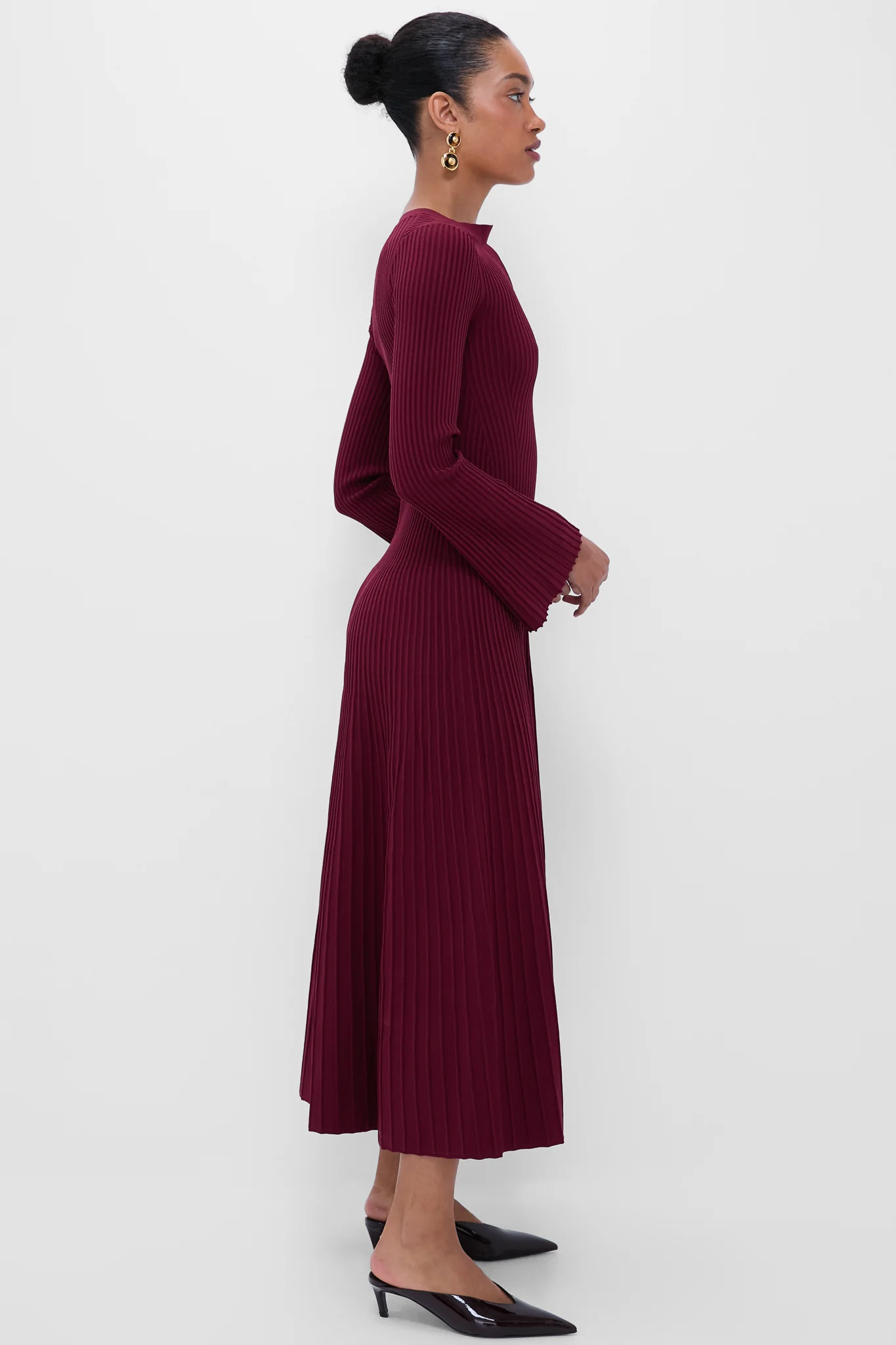 Cranberry Genna Long Sleeve Midi Dress - Image 3