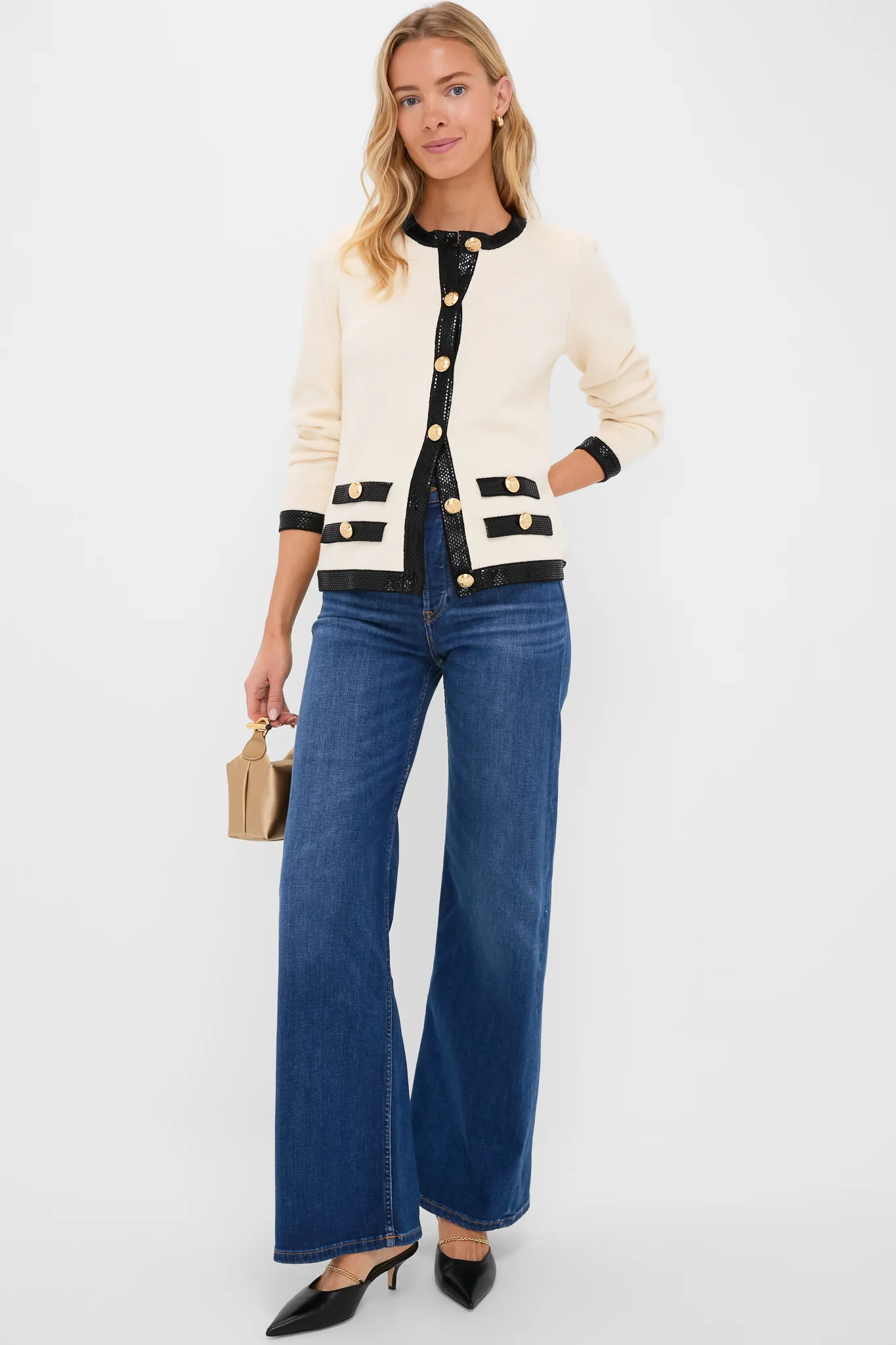 Cream and Black Stefi Sweater - Image 2