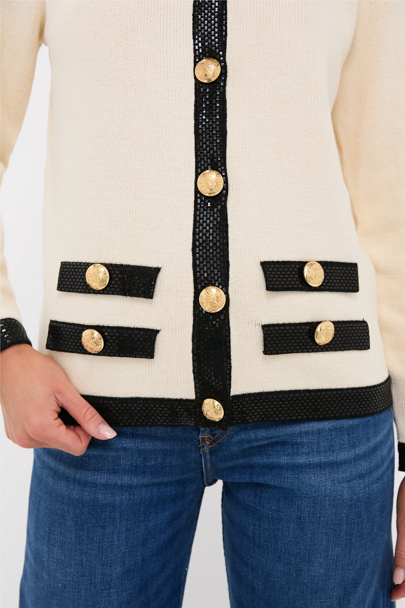 Cream and Black Stefi Sweater - Image 5