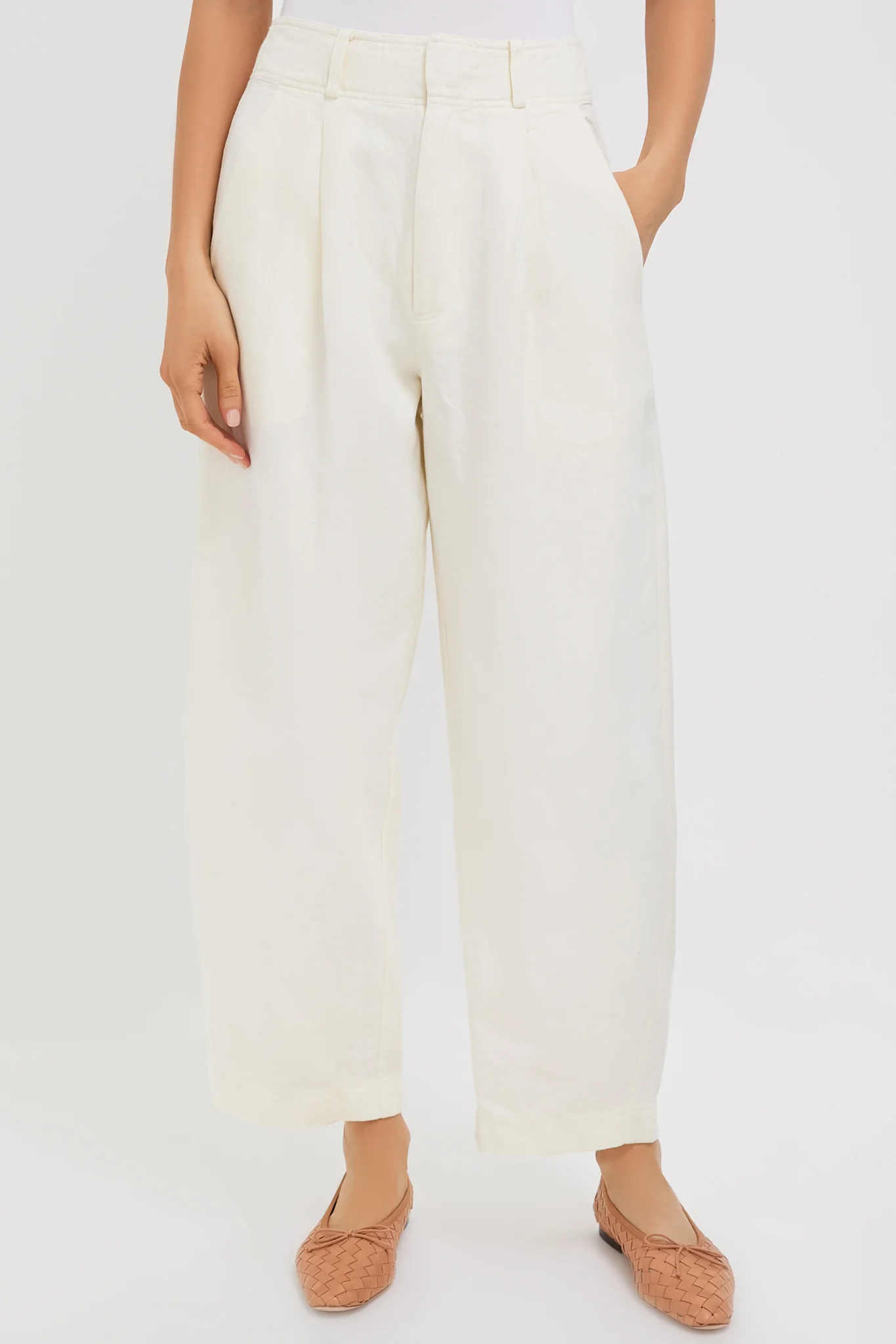 Cream Bari Cropped Trouser - Image 4