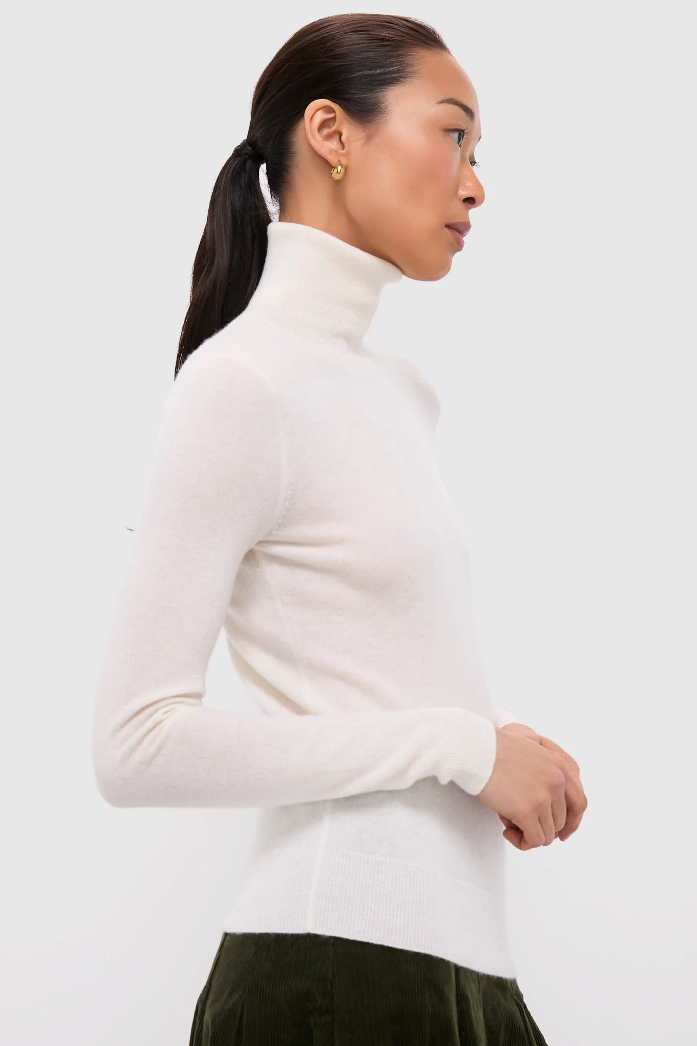 Cream Cashmere Long Sleeve Pullover - Image 3