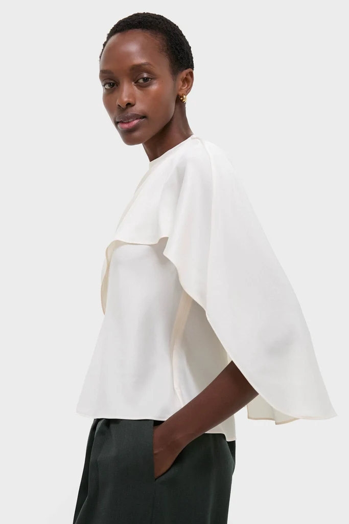 Cream Eliora Cape Top - Image 3
