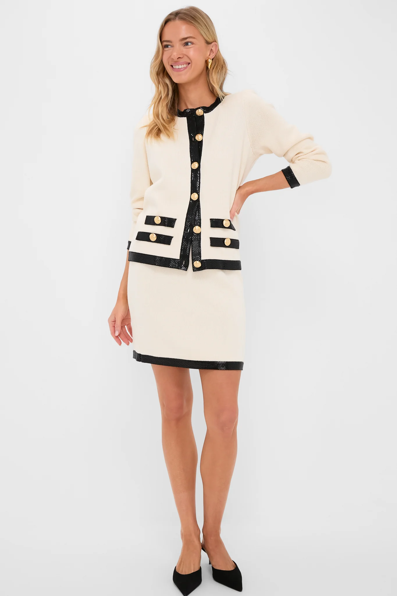 Cream Knit Kennan Skirt - Image 6