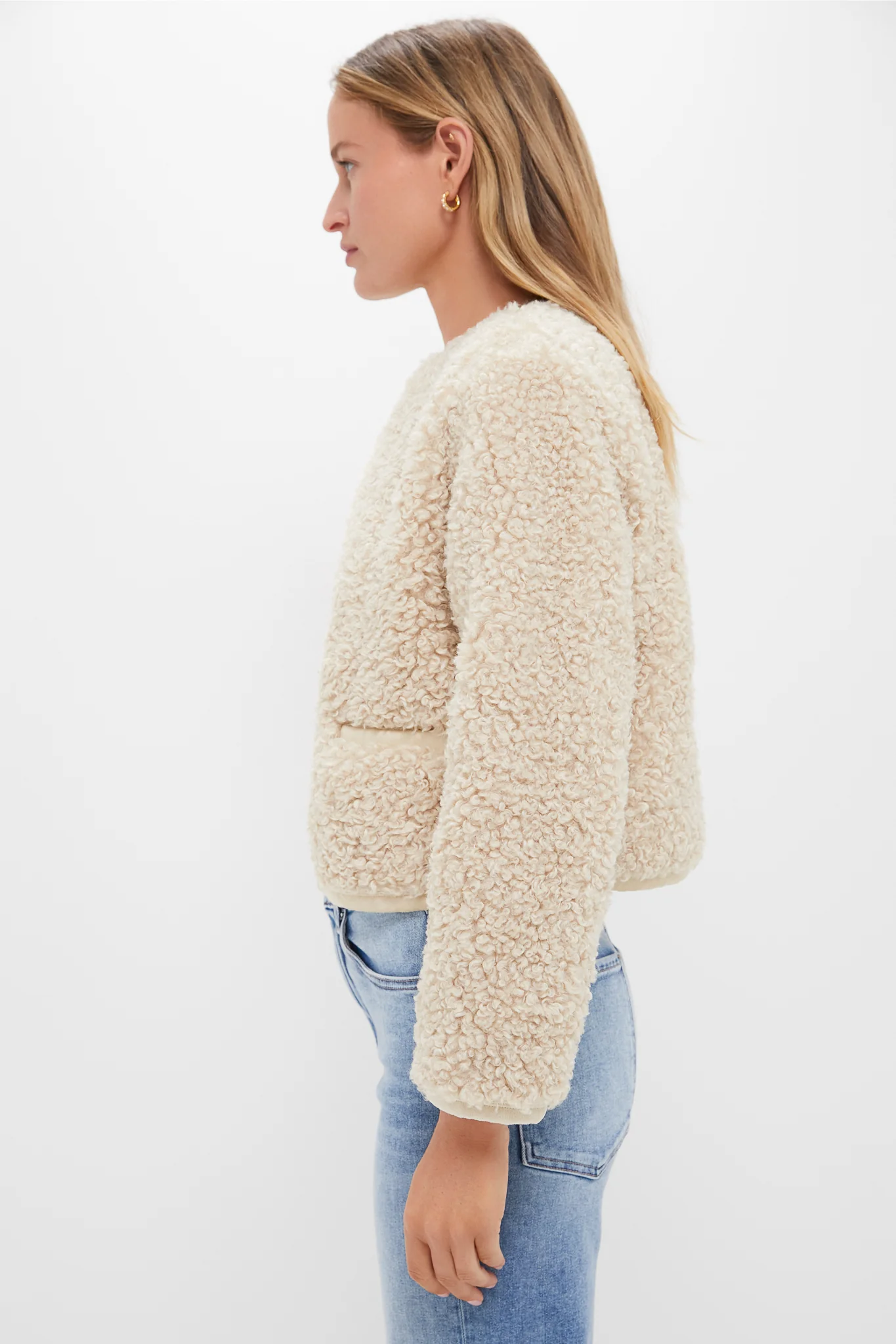 Cream Sherpa Cameron Jacket - Image 3
