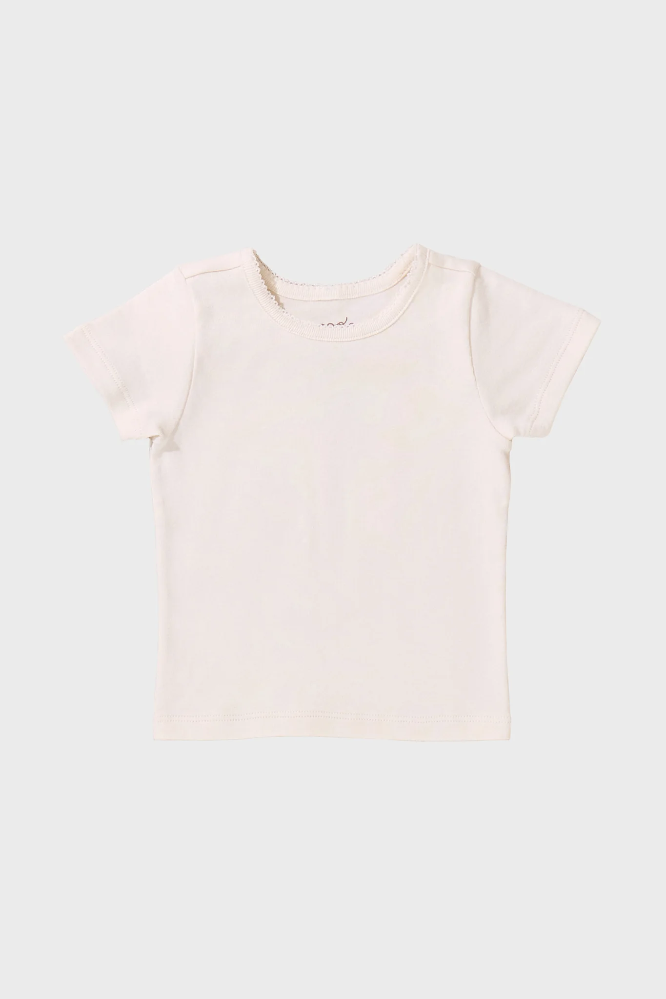 Cream Short Sleeve Seesaw Rib T-Shirt - Image 5