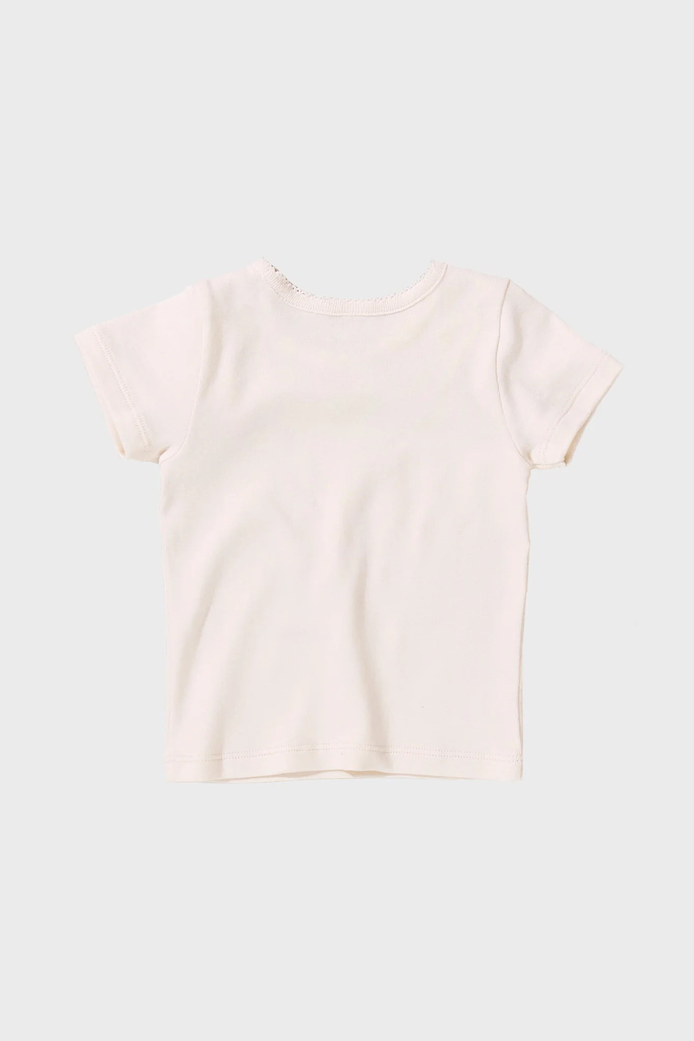 Cream Short Sleeve Seesaw Rib T-Shirt - Image 6