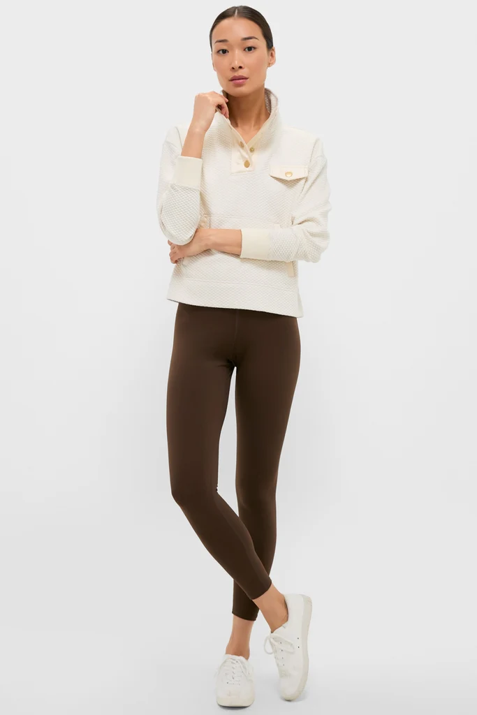 Cream Snap Neck Brooke Pullover - Image 6
