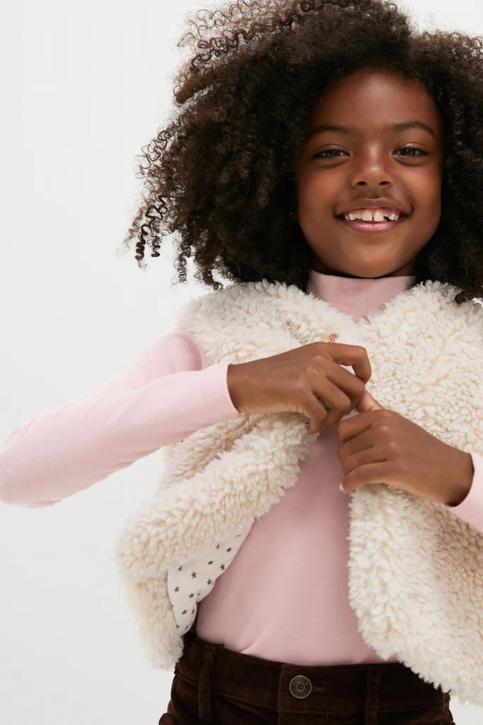 Cream Teddy Vest - Image 3