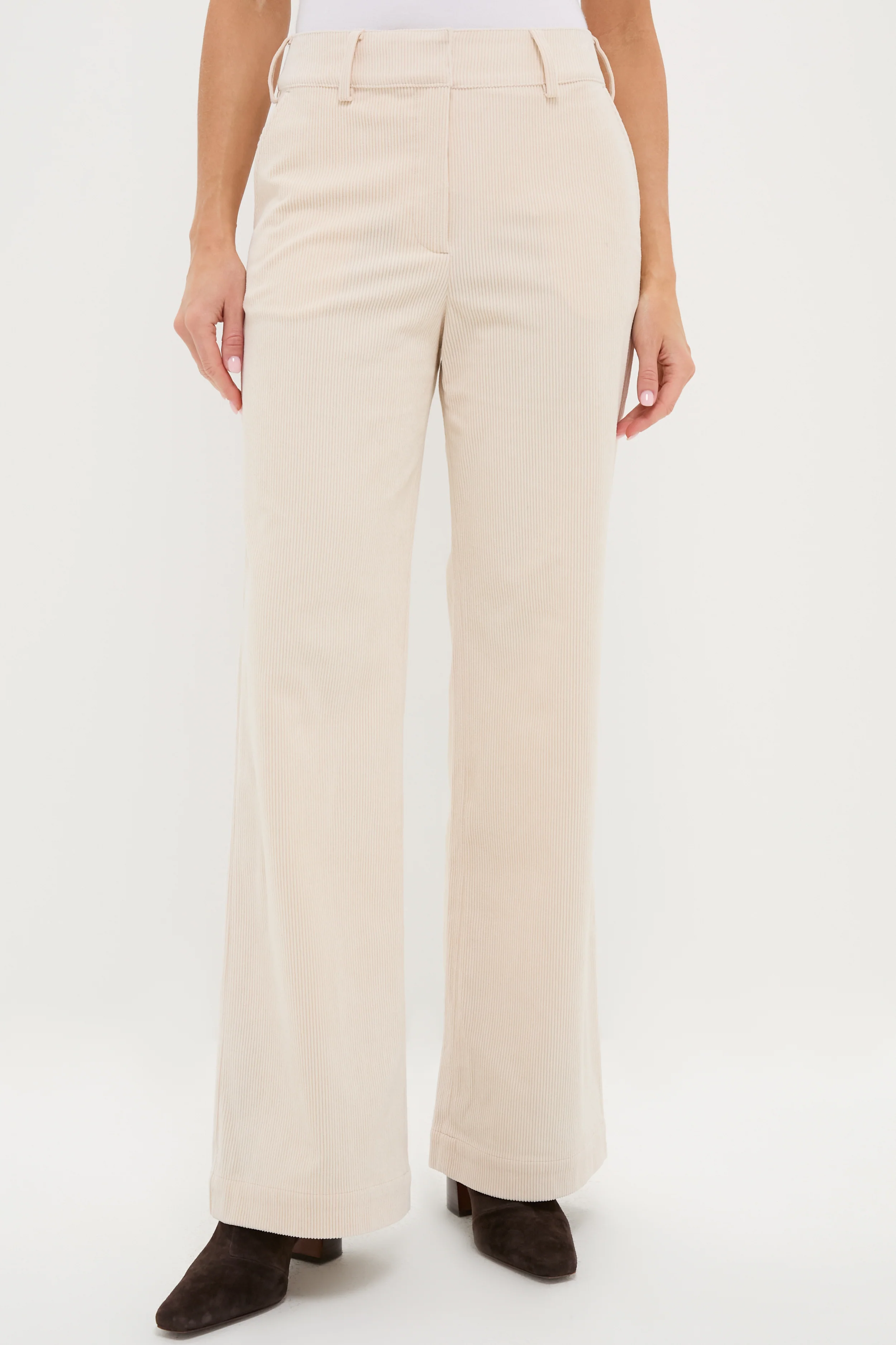 Cream Wide Wale Corduroy Hunter Pants - Image 2