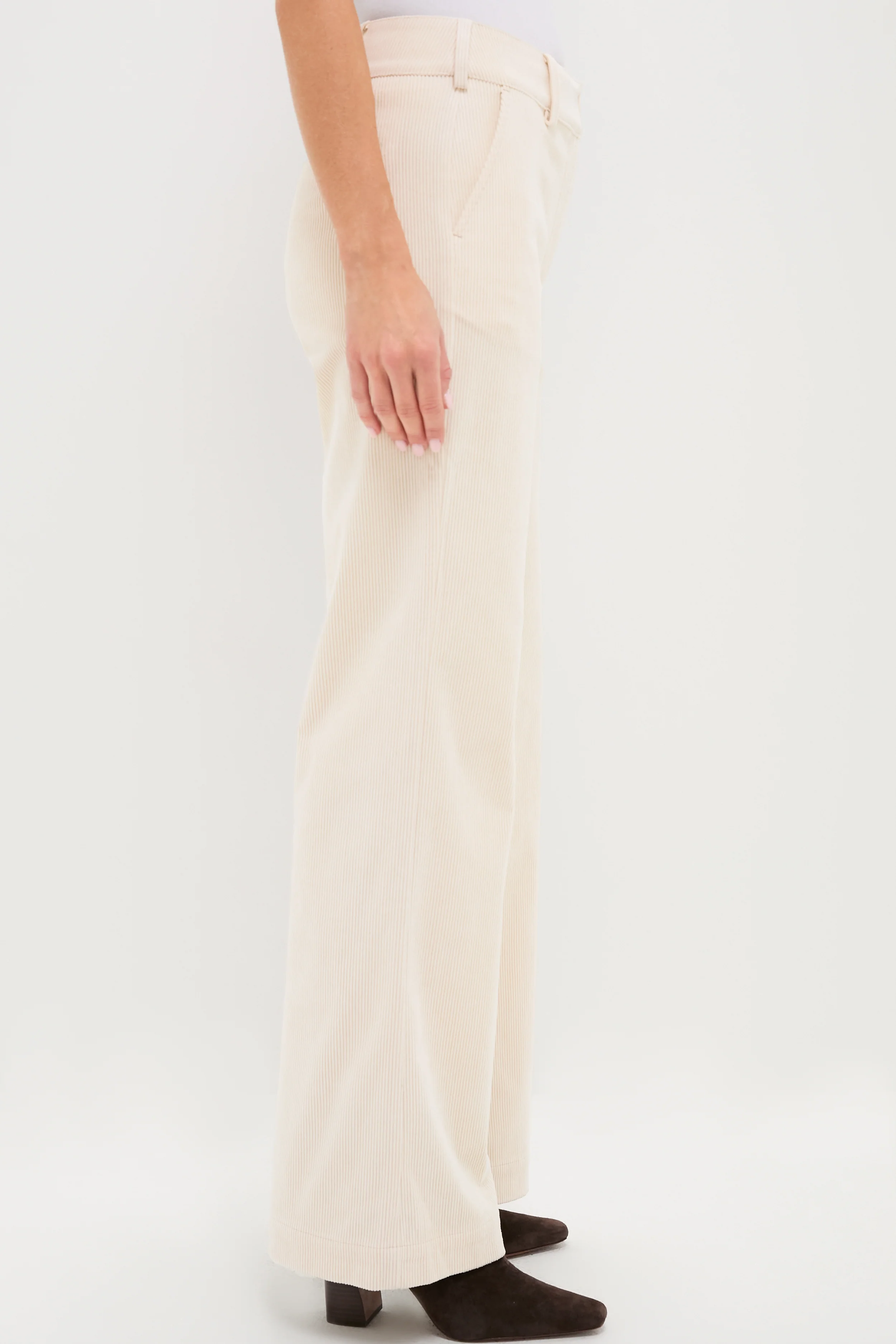 Cream Wide Wale Corduroy Hunter Pants - Image 3