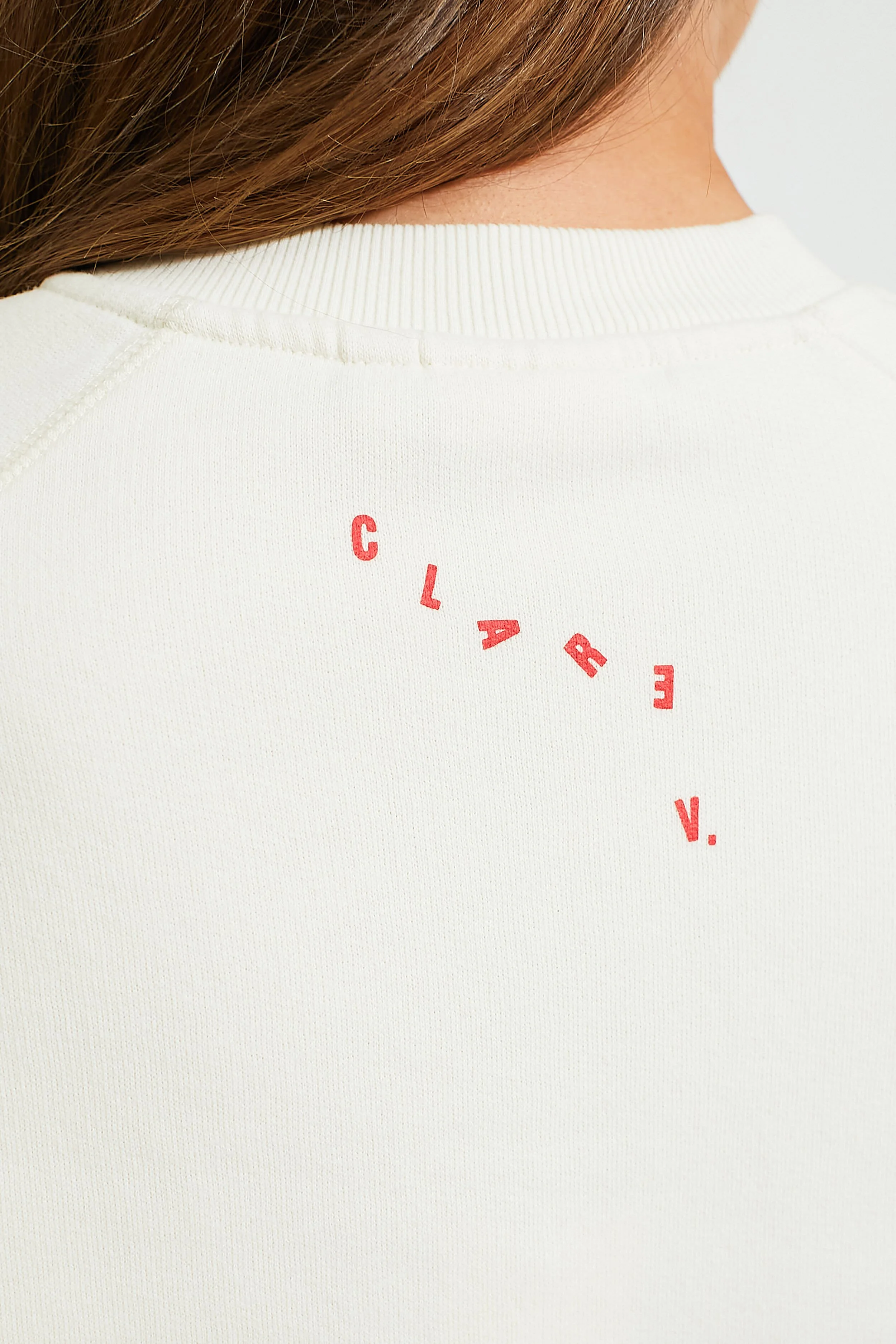 Cream with Bright Poppy Oui Sweatshirt - Image 5