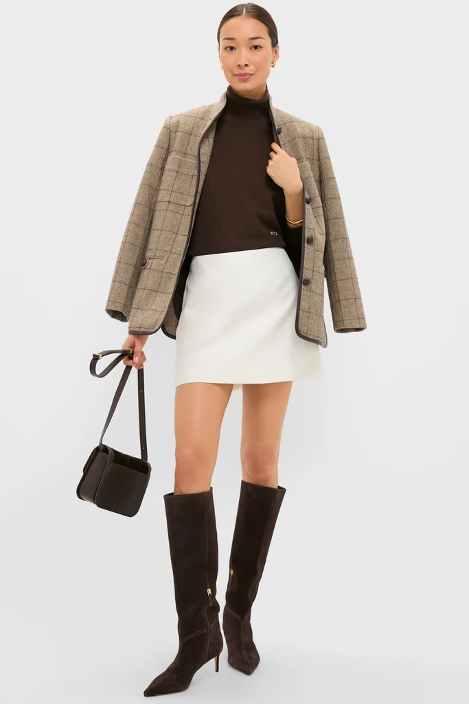 Cream Wool Meg Mini Skirt - Image 2