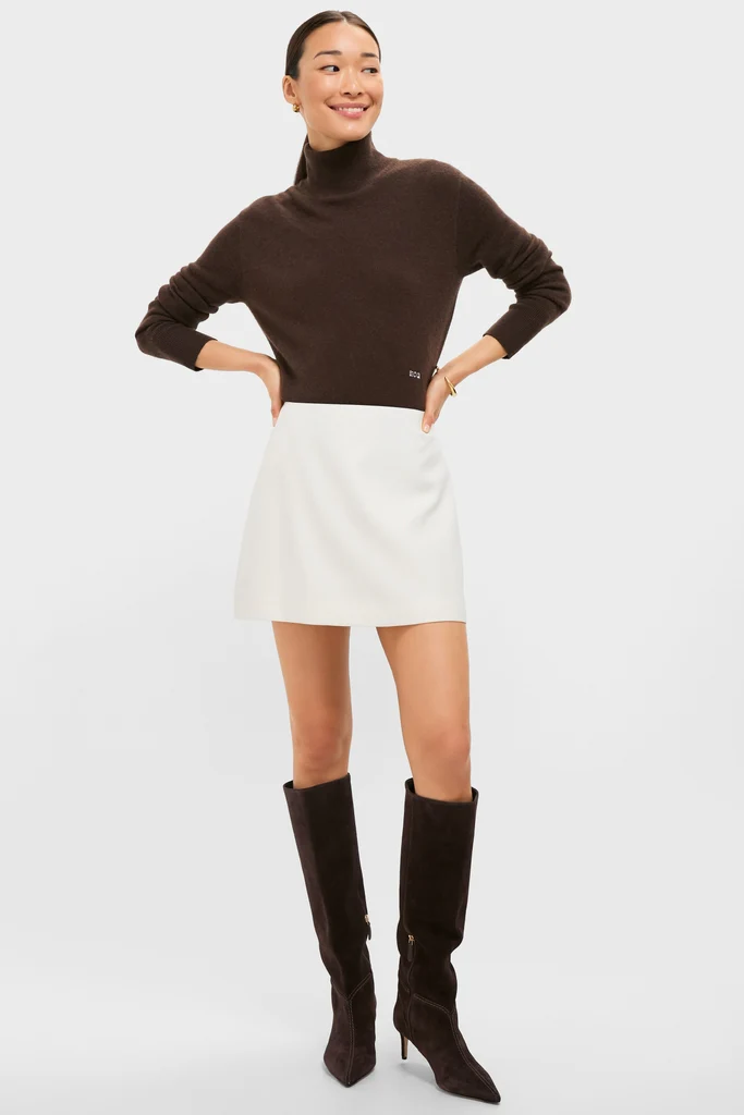 Cream Wool Meg Mini Skirt - Image 6