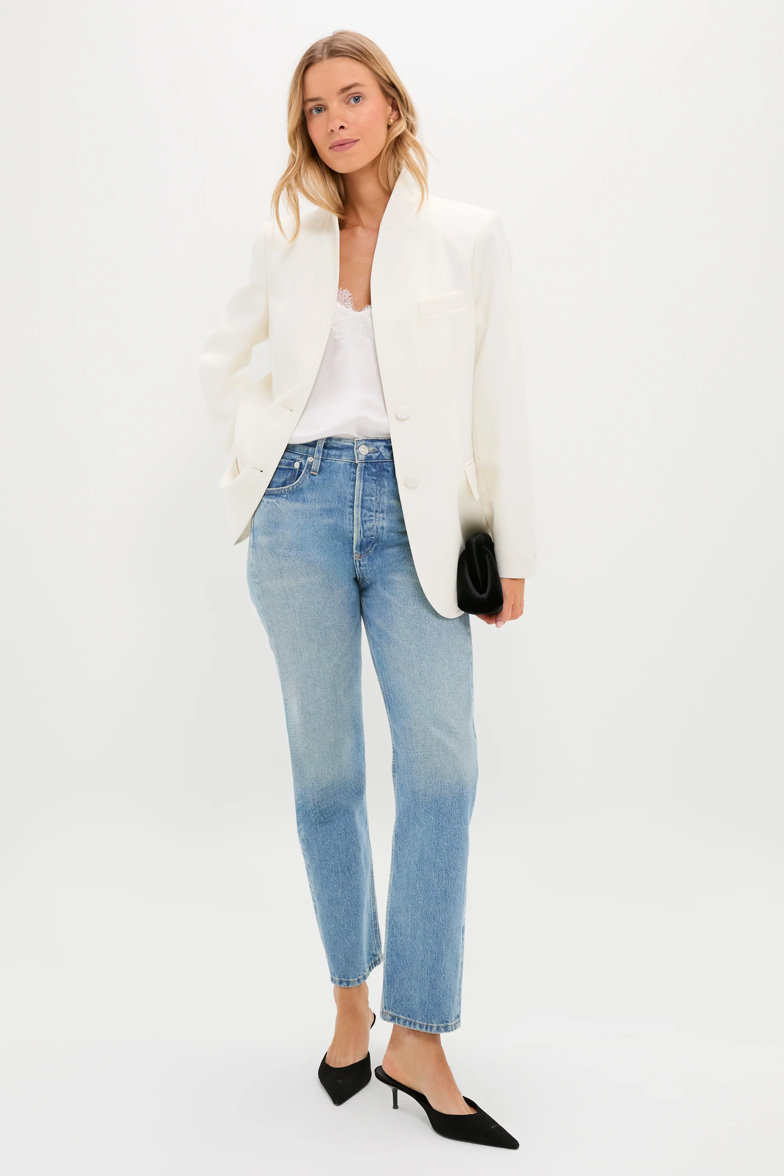 Cream Wool Warner Blazer - Image 7