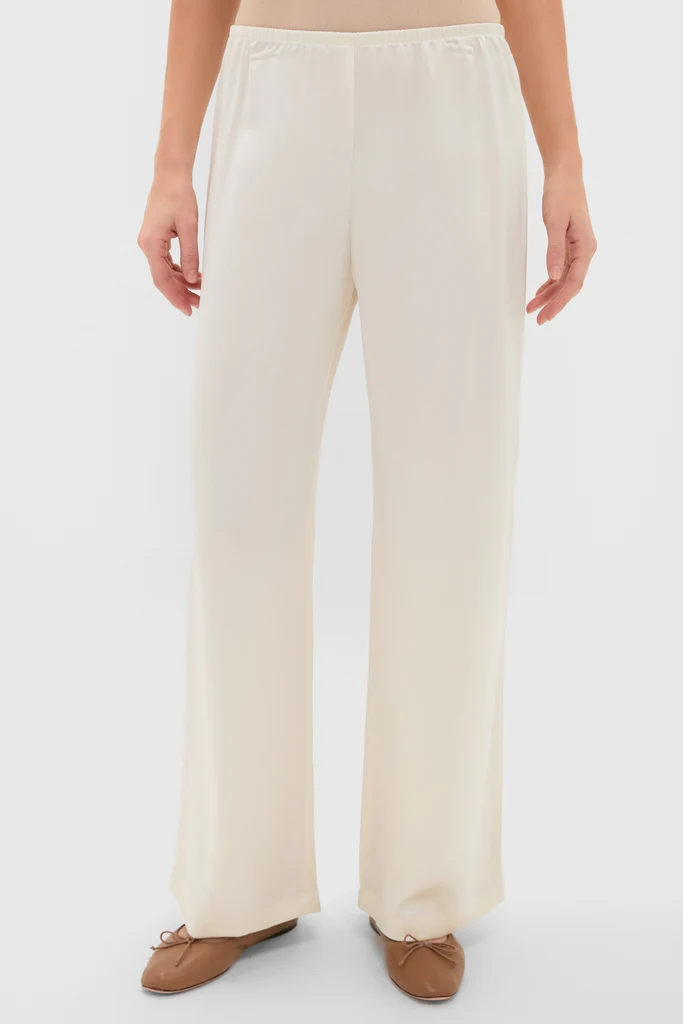 Creme Barb Wide Leg Pants