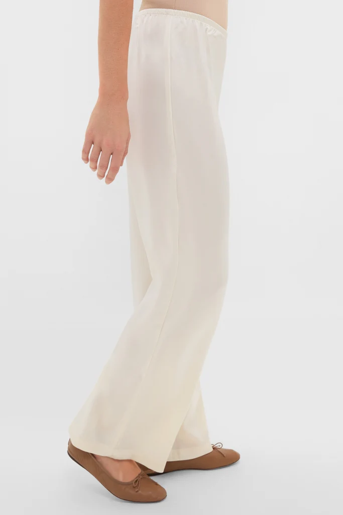 Creme Barb Wide Leg Pants - Image 3