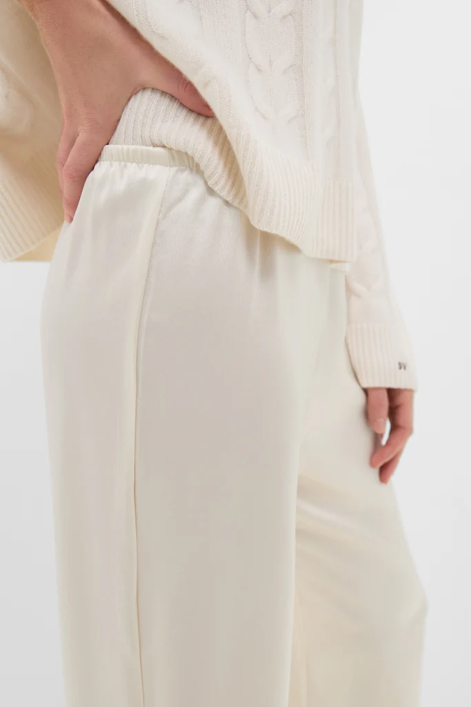 Creme Barb Wide Leg Pants - Image 5