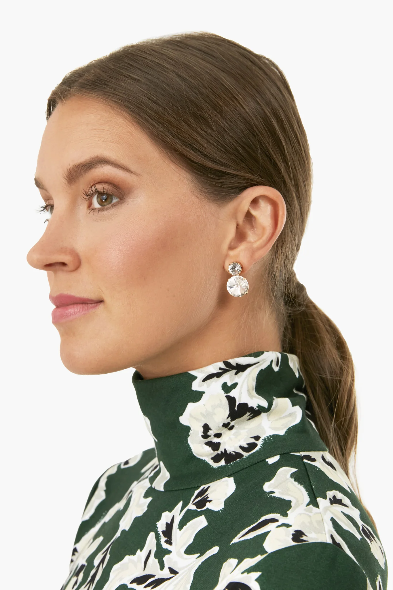 Crystal Antique Gold Myrla Earrings - Image 2