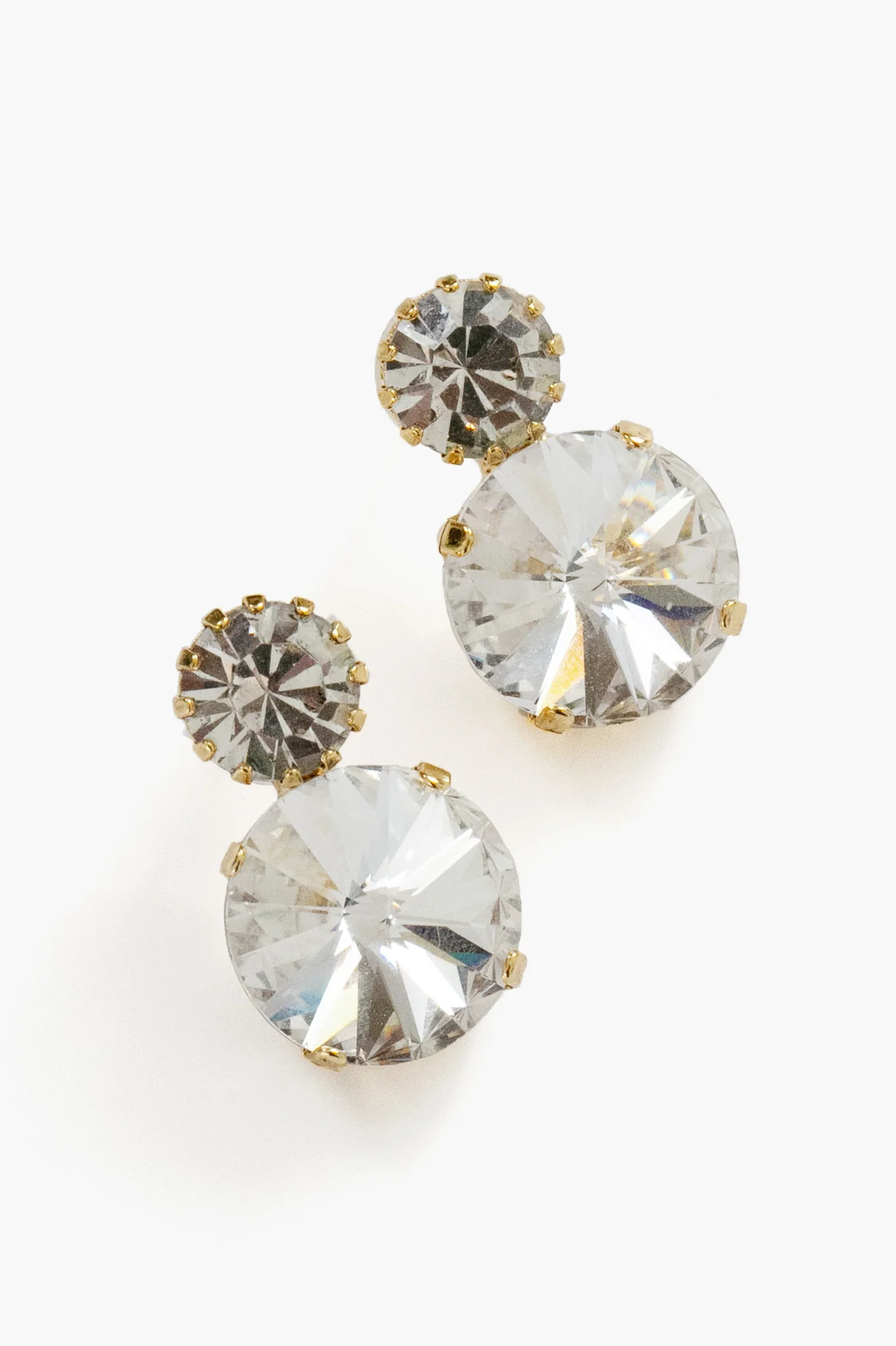 Crystal Antique Gold Myrla Earrings - Image 4